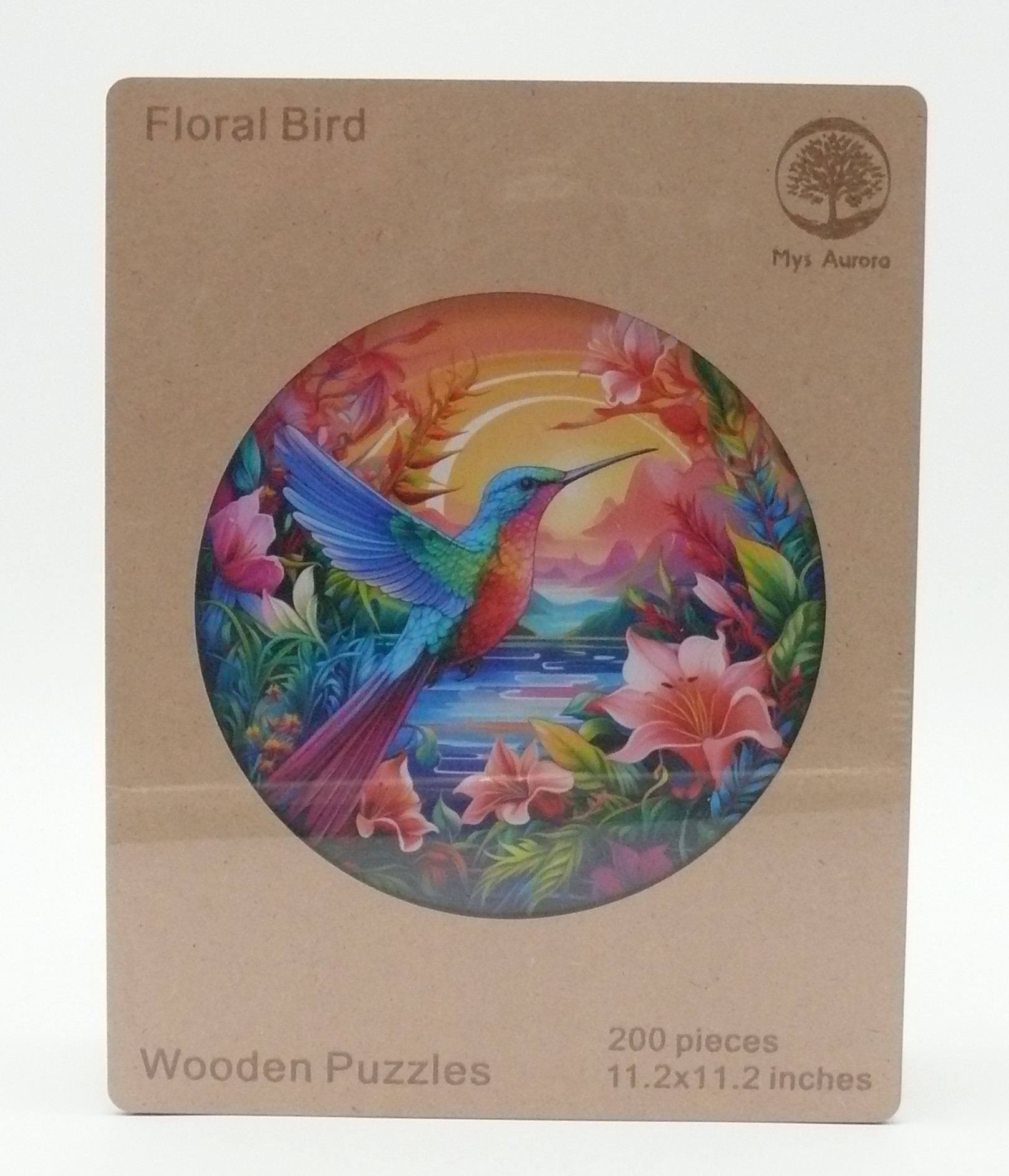 Wooden Puzzle – "Hummingbird" – 200 Pieces