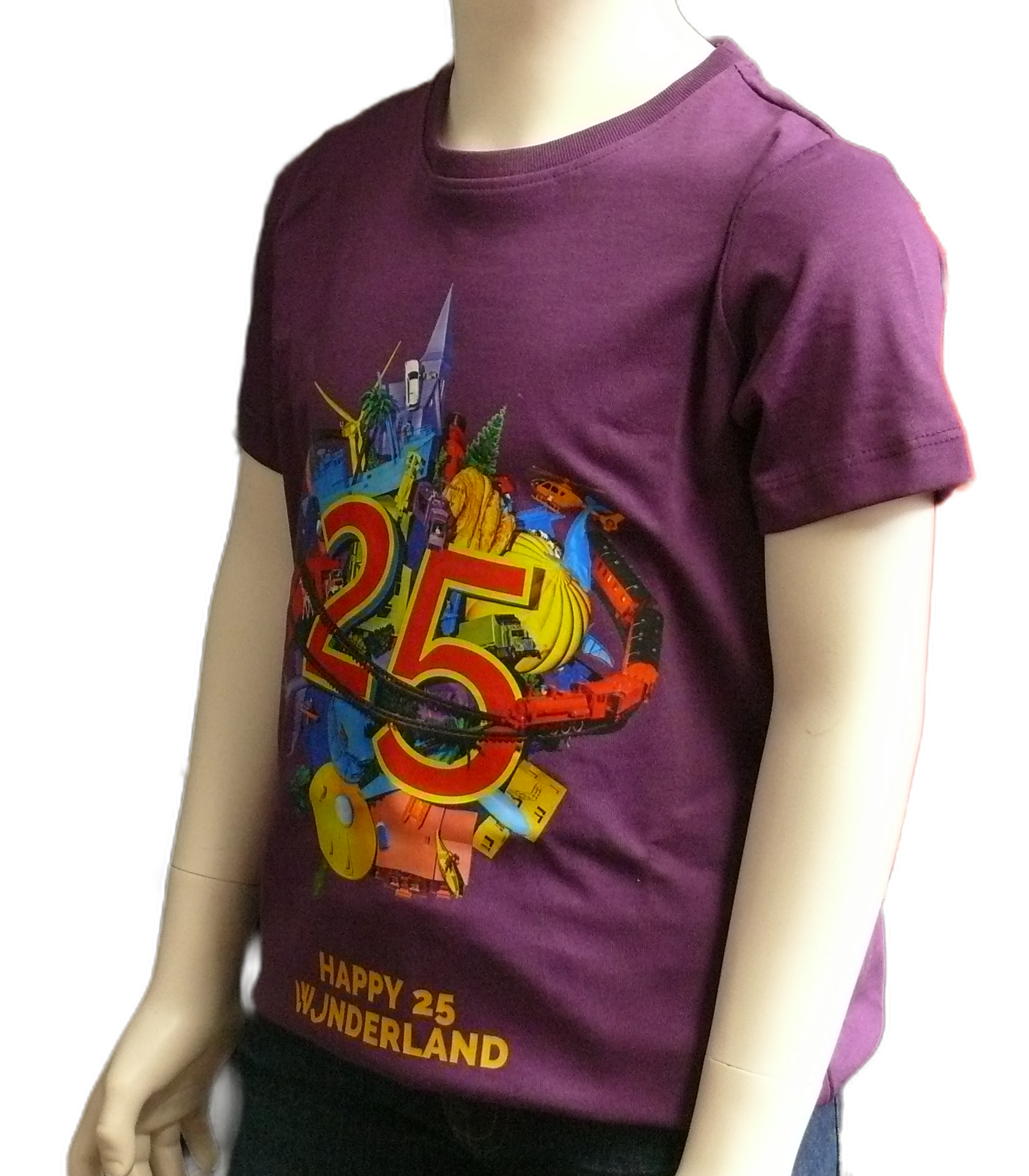 T-Shirt Kids– 25 Years of Miniatur Wunderland – Signet, purple