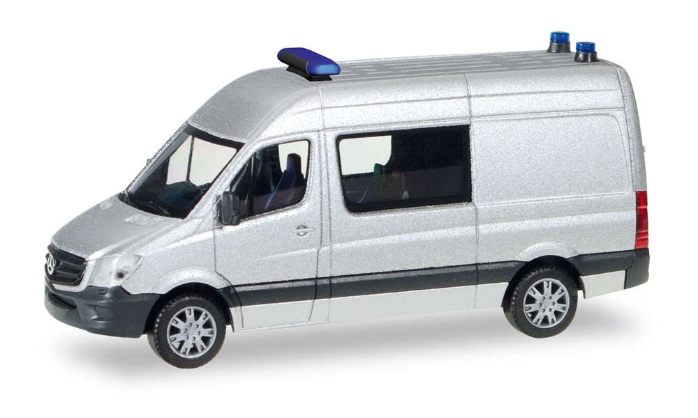 Herpa 012959 MiKi Mercedes Benz Sprinter Silber Modellfahrzeug H0 1:87