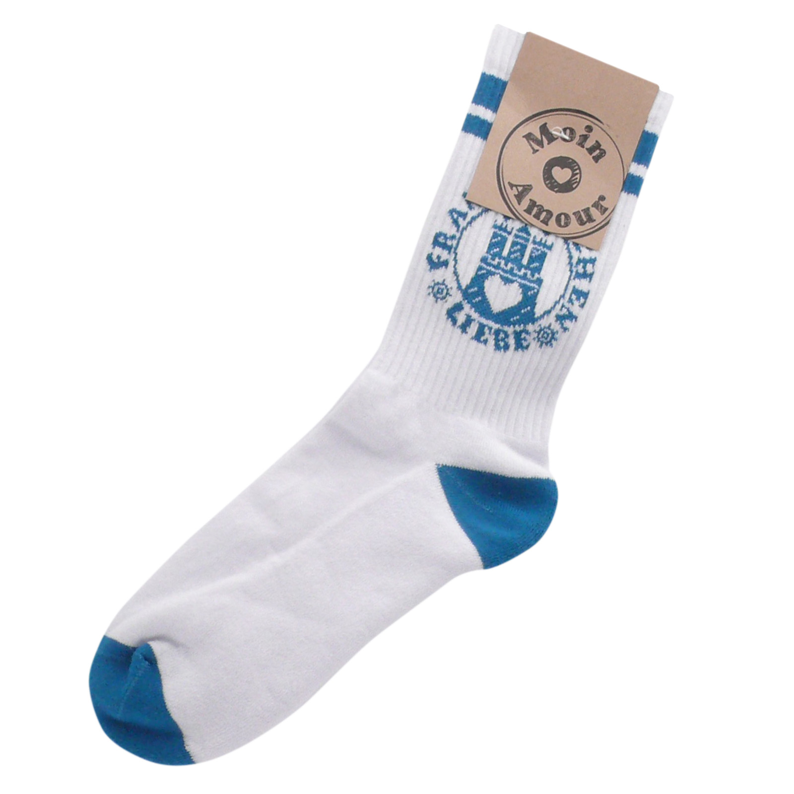 Franzbrötchenliebe Socken -  "White / Lyons Blue" Franzbrötchenliebe Socken -  "White / Lyons Blue"