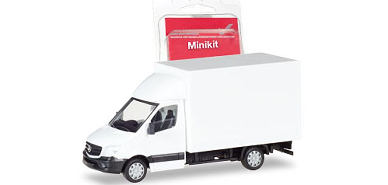 Herpa 013437 MiKi Mercedes Benz Sprinter Koffer Modellfahrzeug H0 1:87