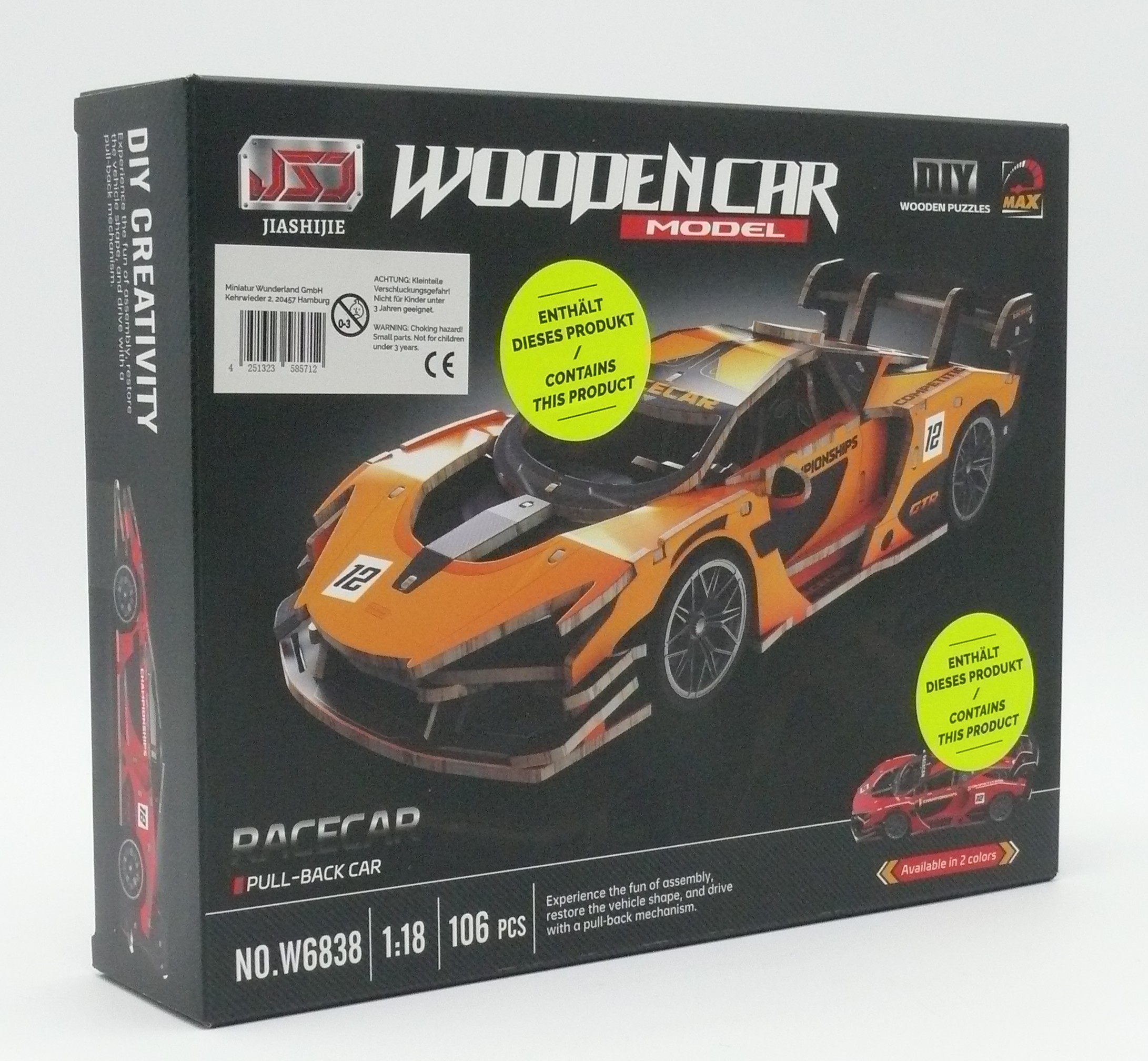Holzbausatz - Rennwagen 1:18