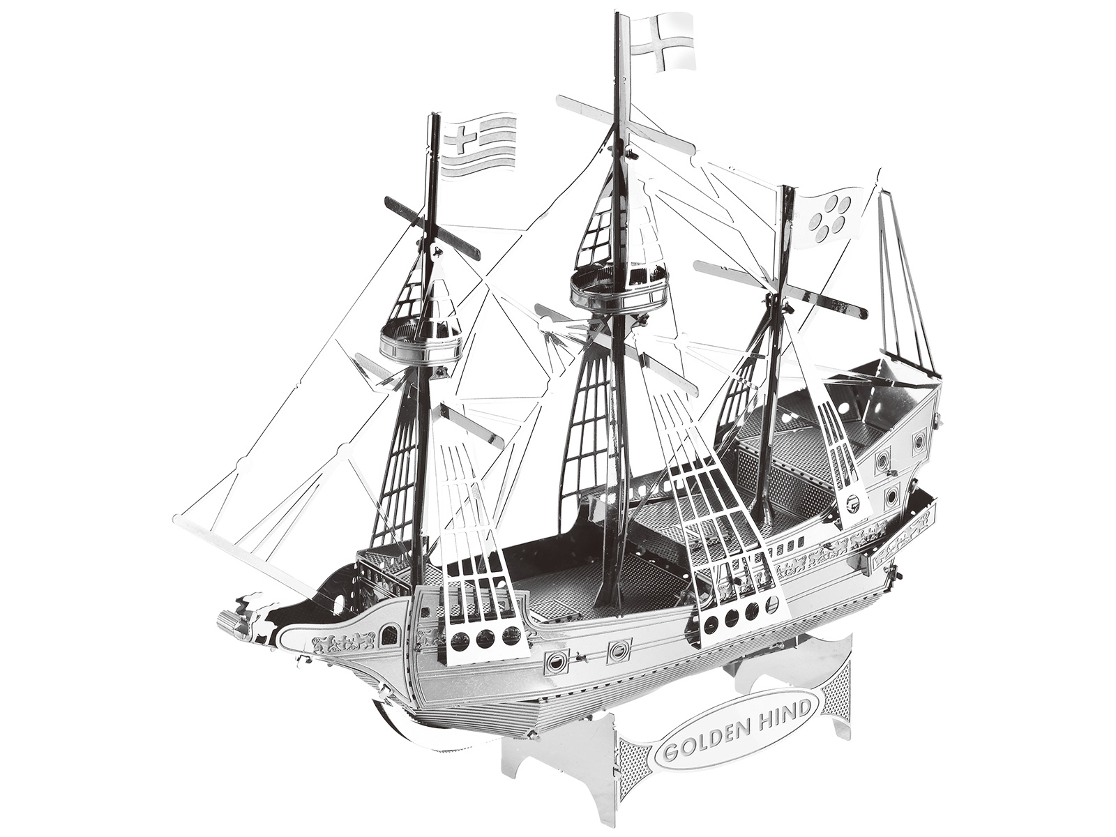 Mini-Metallbausatz Golden Hind Segelschiff