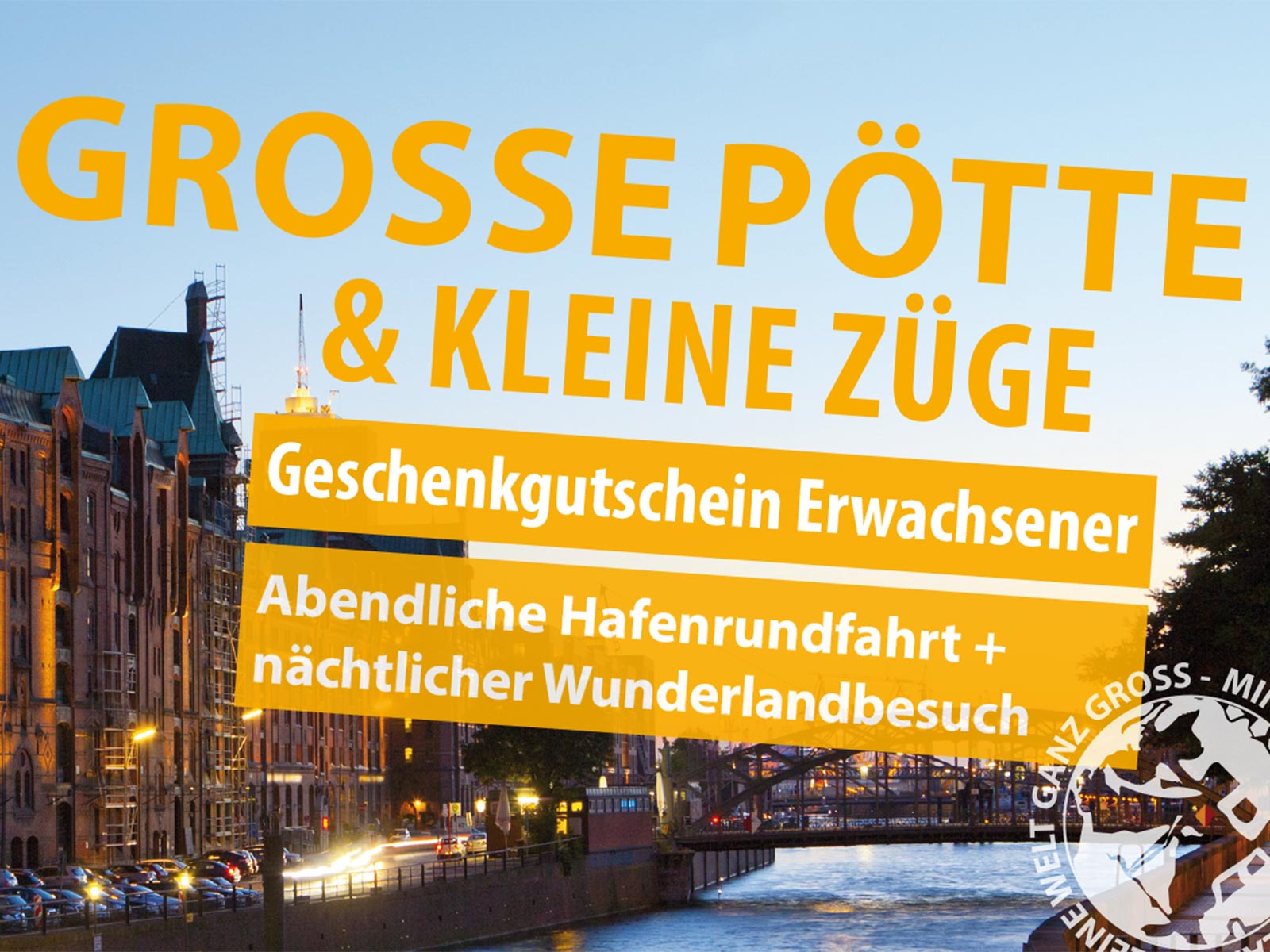 "Große Pötte & kleine Züge" Geschenkgutschein Erwachsener "Große Pötte & kleine Züge" Geschenkgutschein Erwachsener