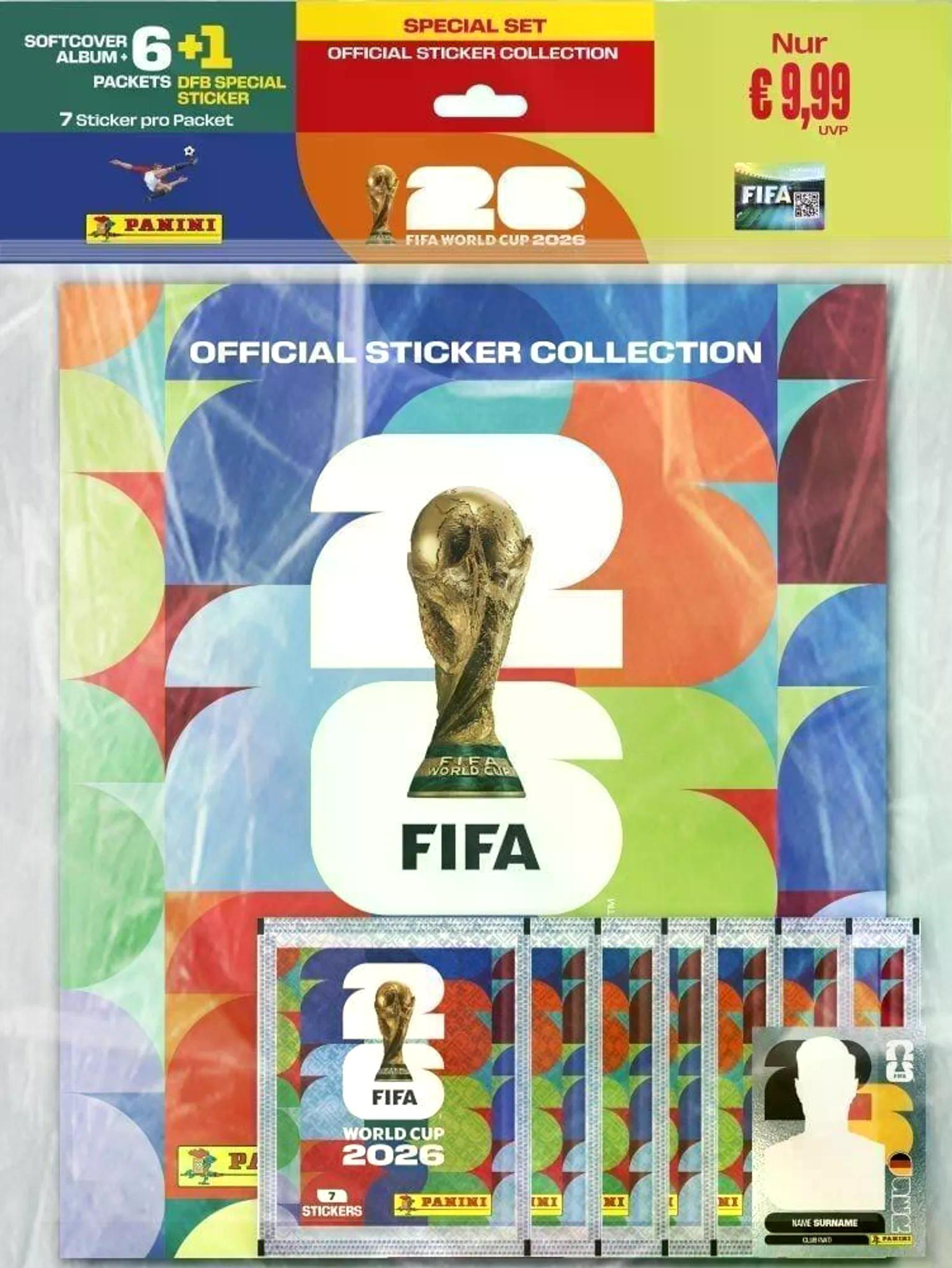 Panini WM 2026 Sticker Set XL (Booklet +6 Packs + 1 DFB)
