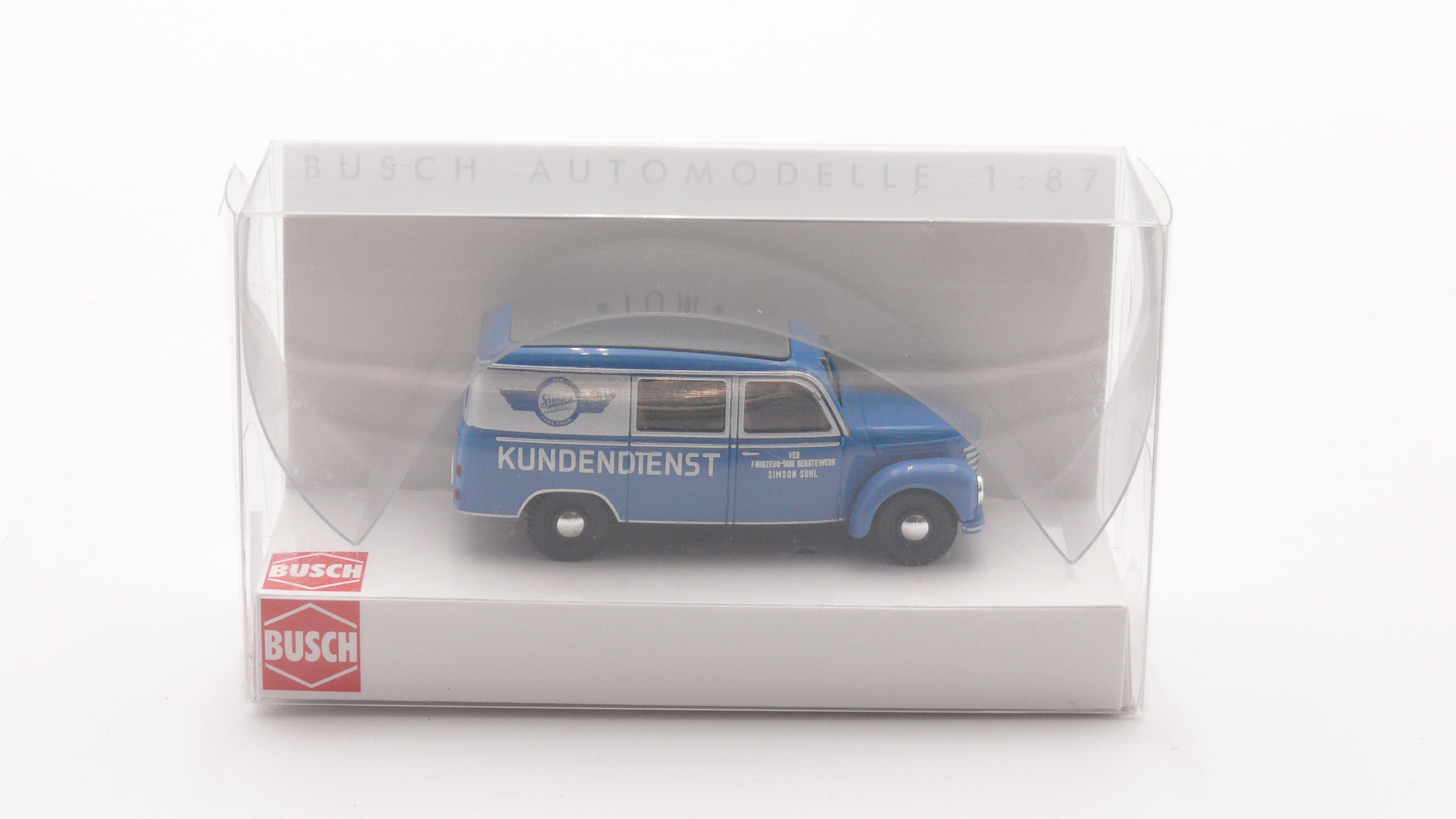 Busch 51290 Barkas V901/2 Kastenwagen - Halbbus -  "VEB Fahrzeug- und Gerätewerk Simson Suhl" 1:87