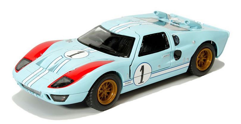 KINSMART 1966 Ford GT40 MKII Hellblau, Bronze, Schwarz -  1:32