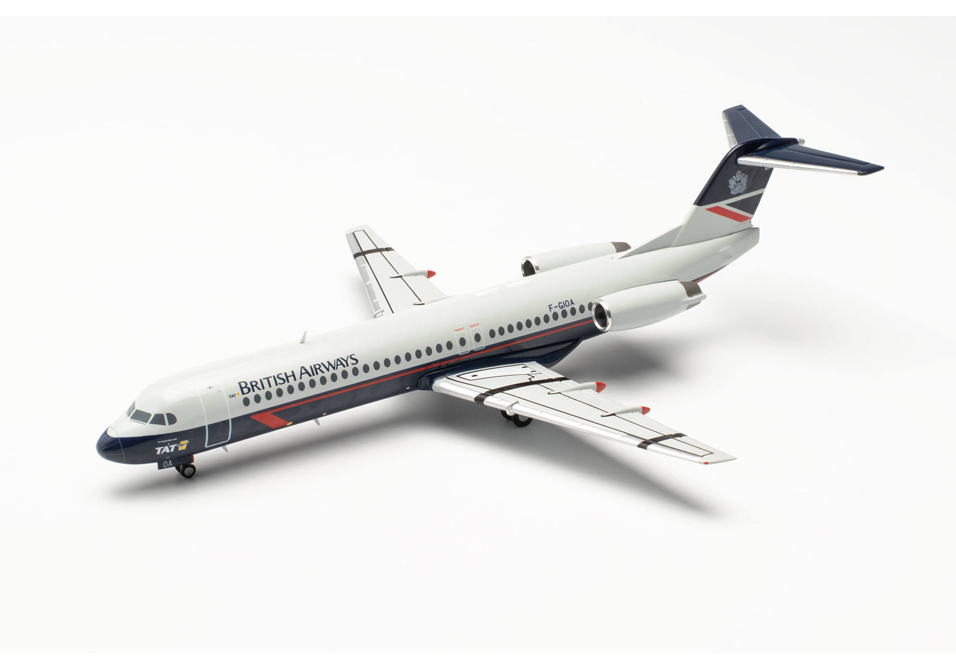 Herpa 572262 British Airways (TAT) Fokker 100 – F-GIOA 1:200