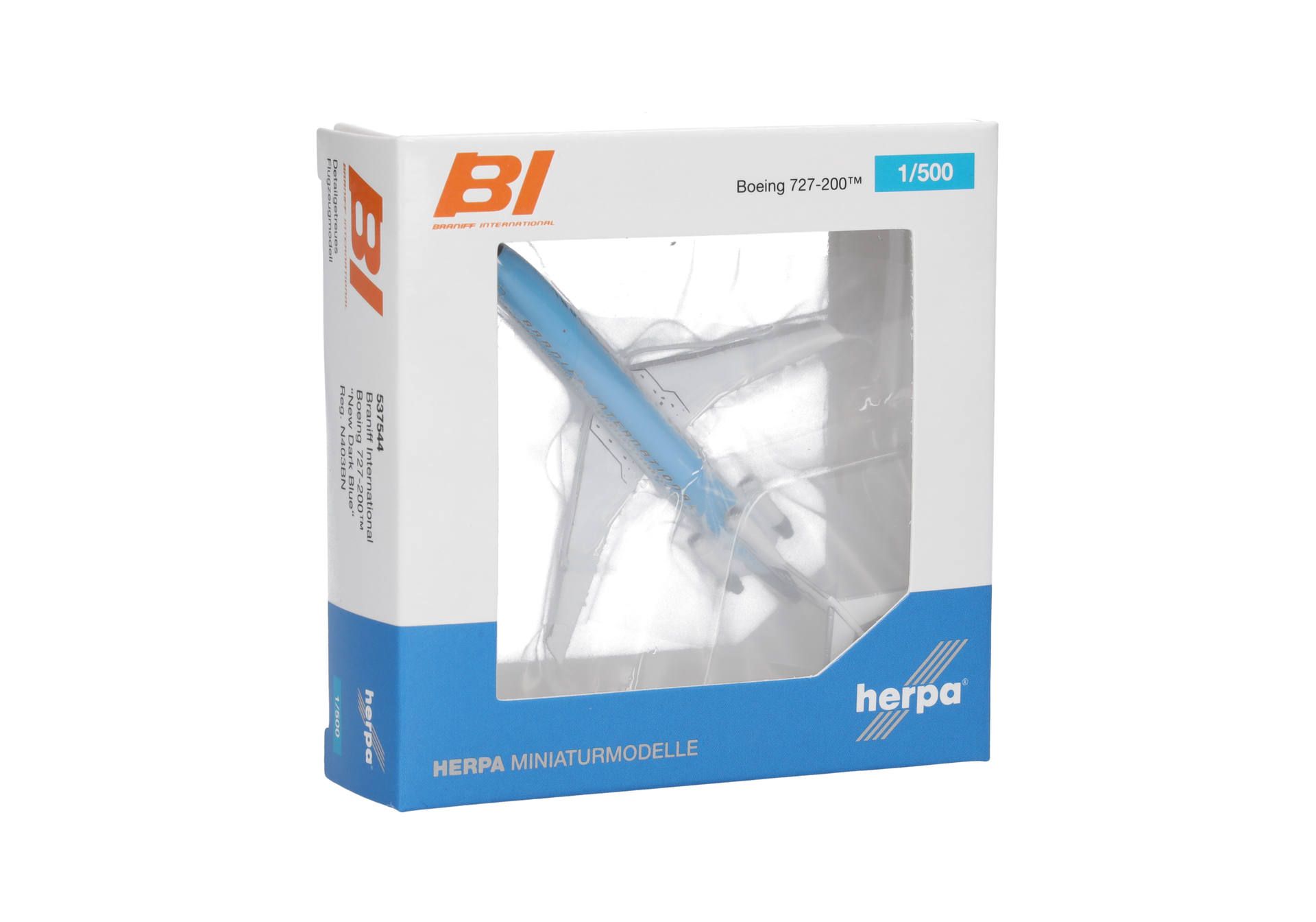 Herpa 537544 Boeing 727-200 Braniff 1:500