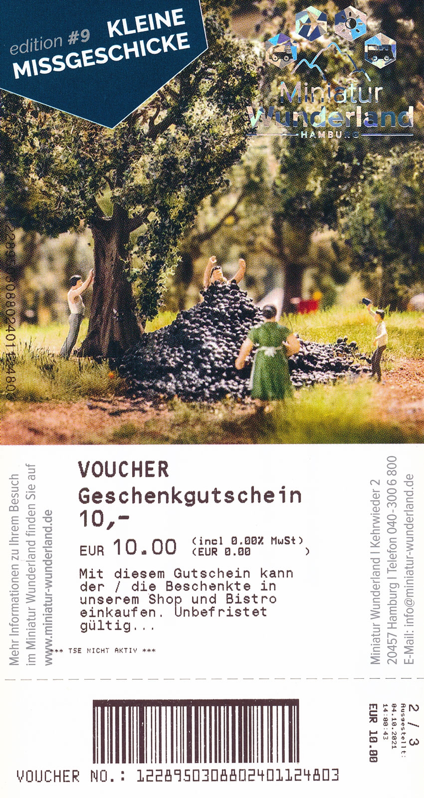 10 Euro Geschenkgutschein - Shop und Bistro 10 Euro Geschenkgutschein - Shop und Bistro