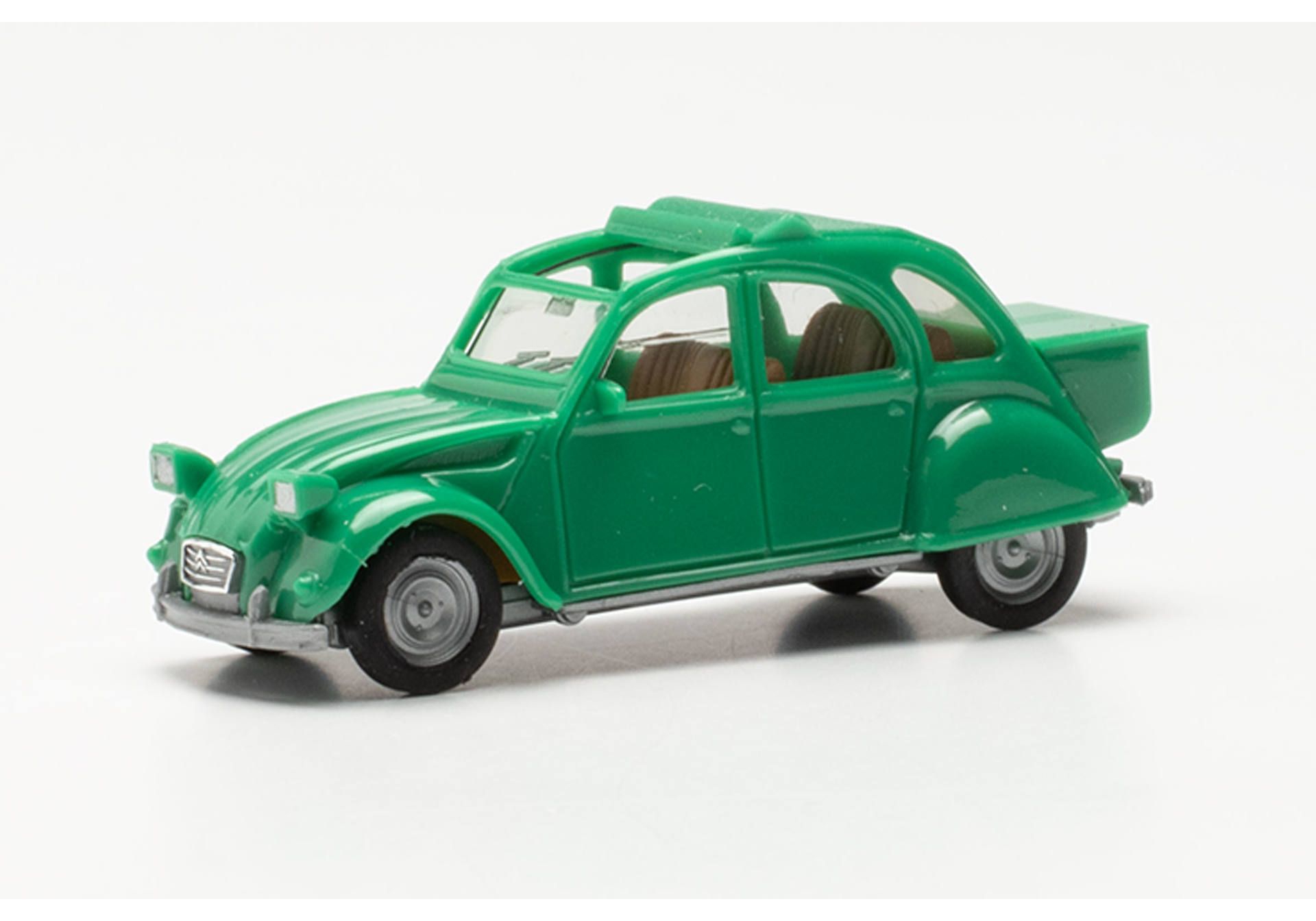 Herpa 027632-005 Citroen 2 CV m. Queue Modellfahrzeug H0 1:87