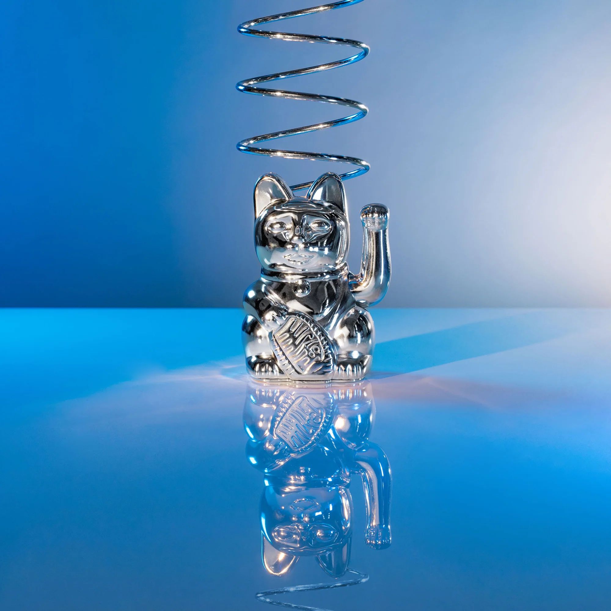 Winkekatze / Maneki Neko | Cosmic Edition - Mercury Shiny Silver