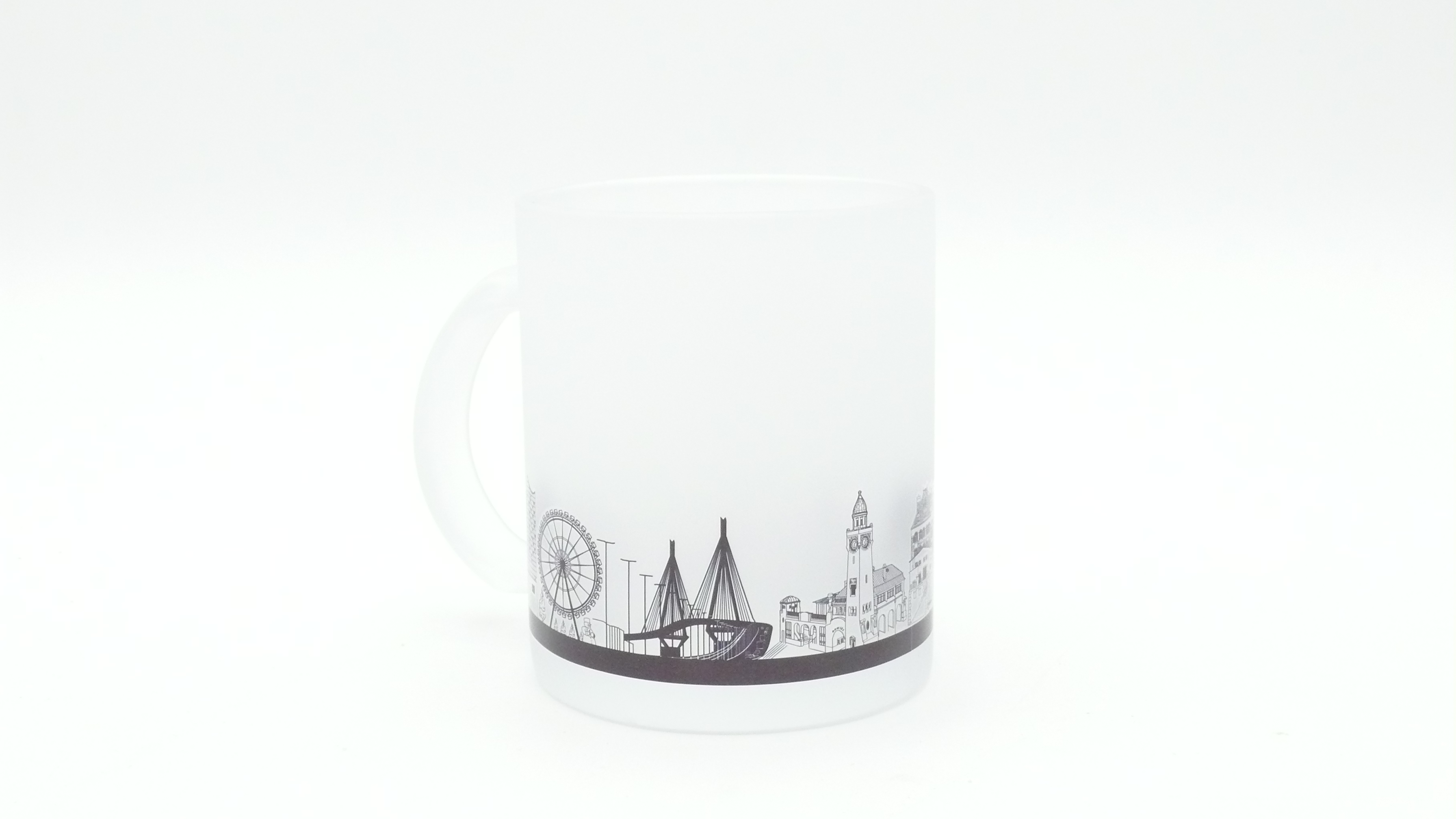 Mug – Glass – Hamburg Skyline