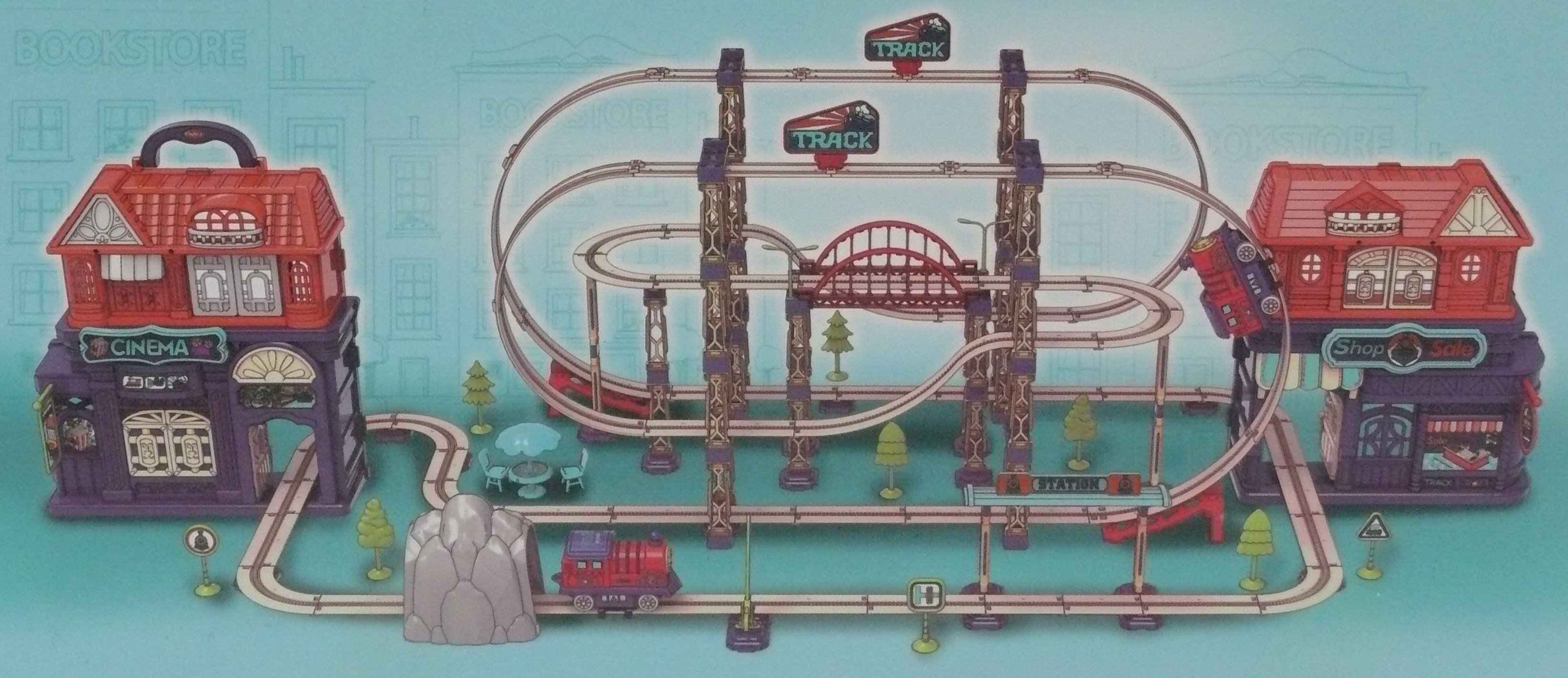 Portable Train Play Set with Tracks