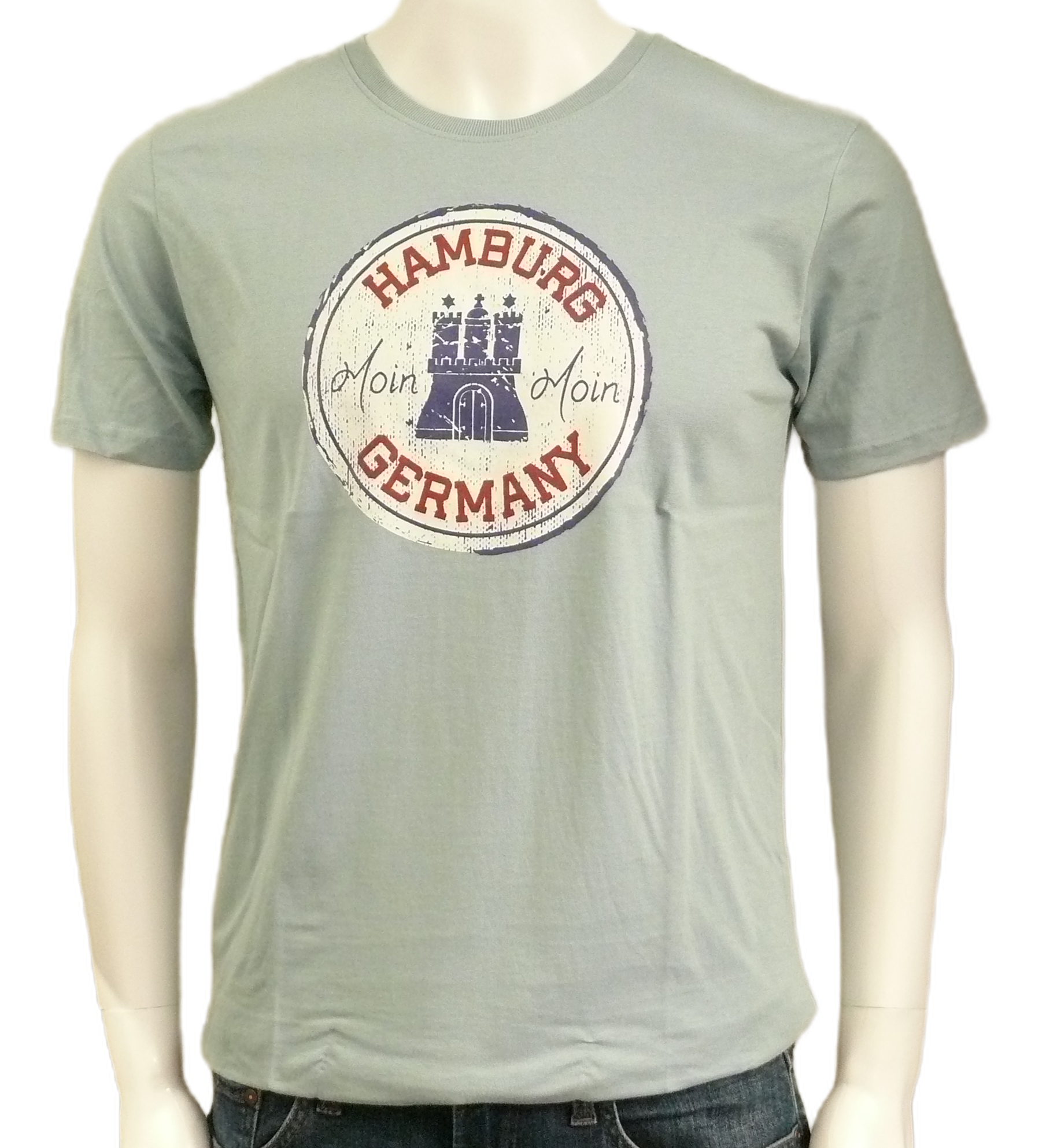 T-Shirt - Hamburg Germany Moin Moin - Grau