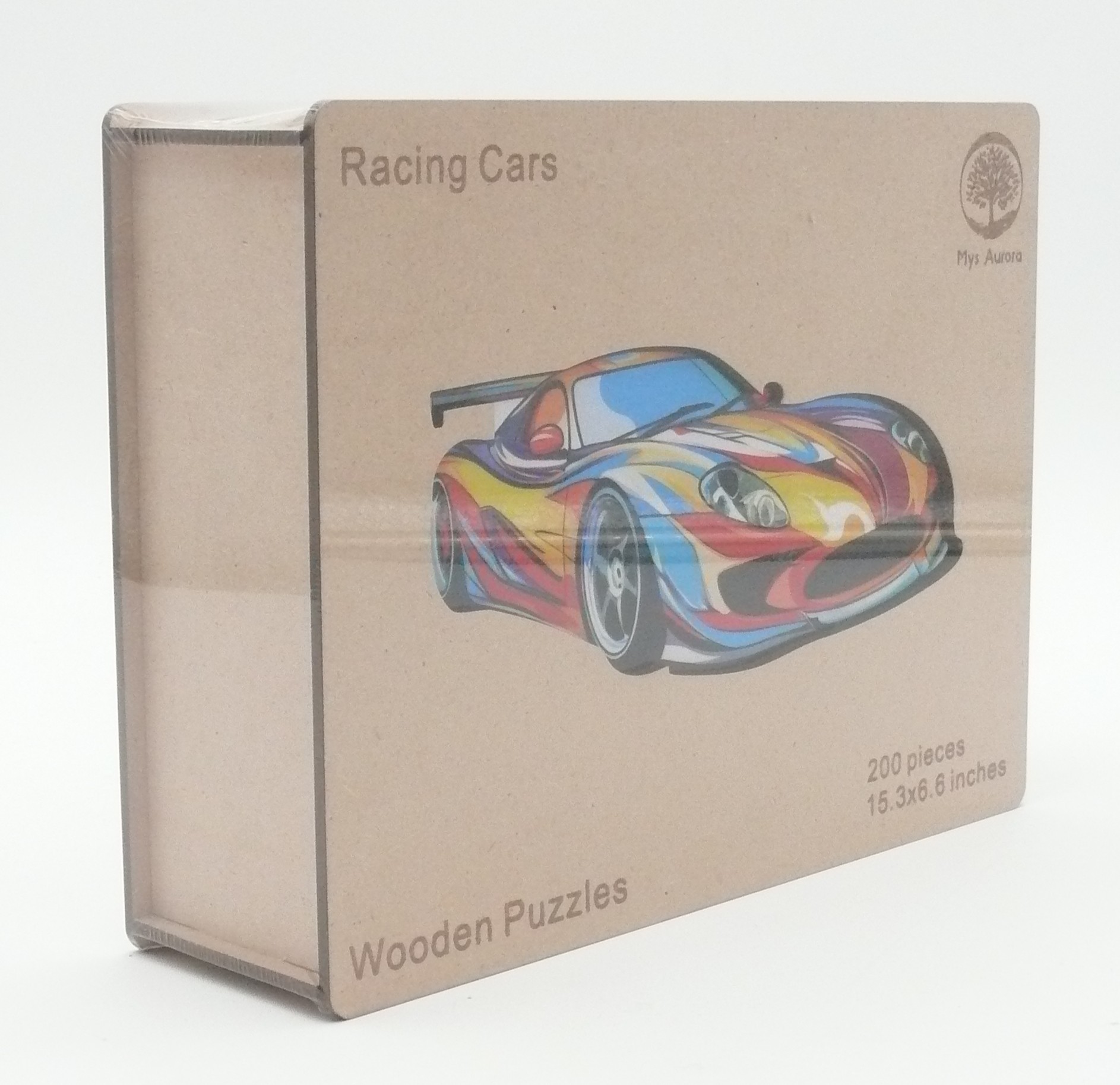 Wooden Puzzle – "Racecar" – 200 Pieces