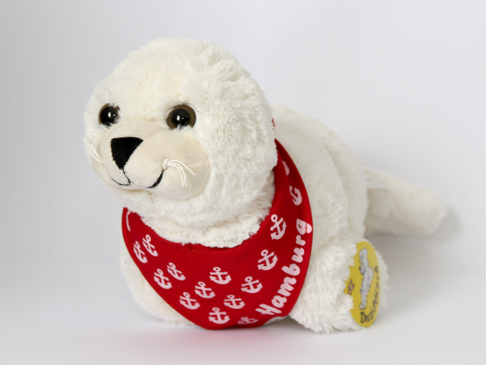 Plüschseehund Hamburg "rotes Halstuch"