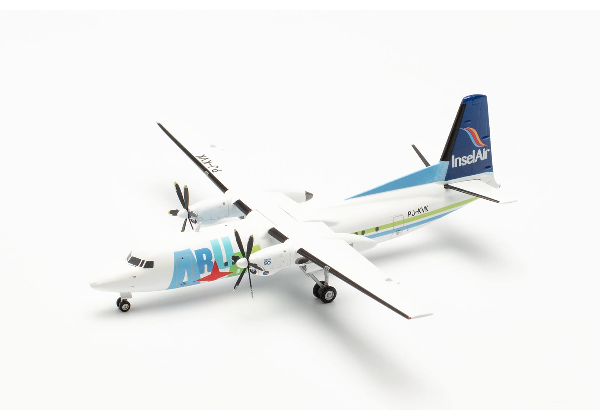 Herpa 571982 Insel Air Fokker 50 – PJ-KVK, 1:200