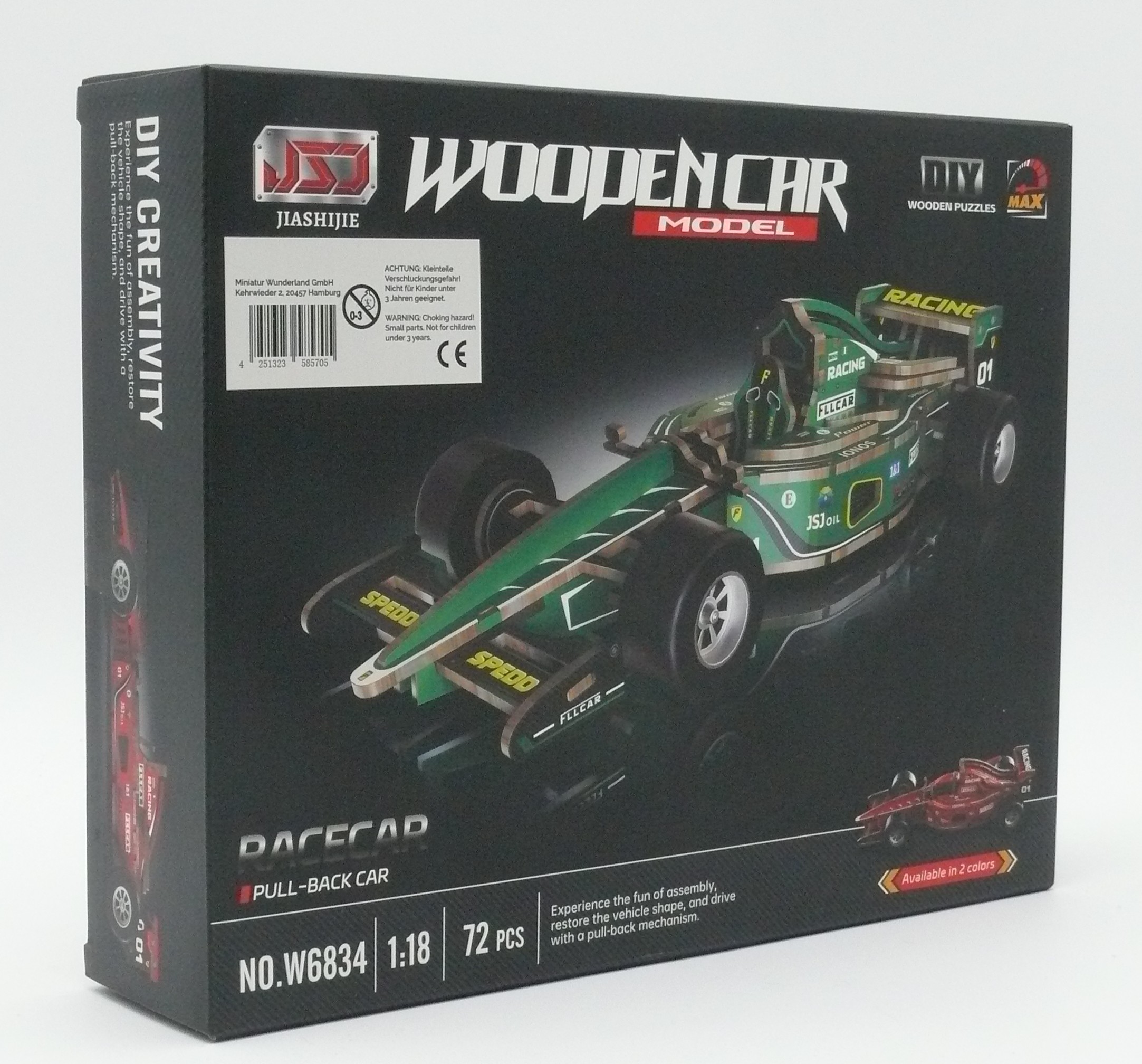 Holzbausatz - Formel-Rennwagen 1:18