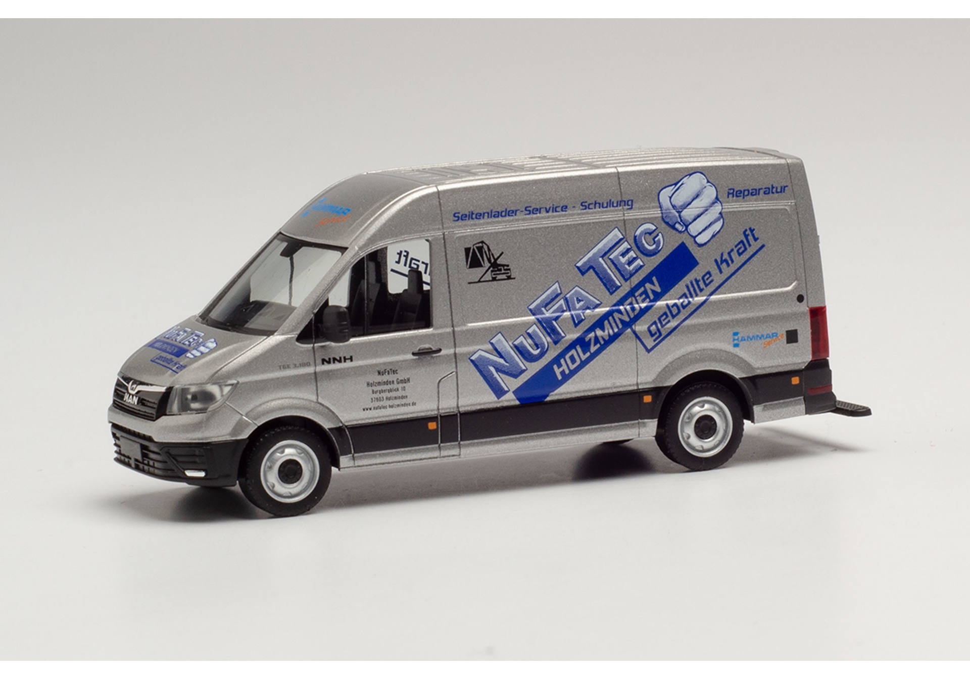Herpa 096041 MAN TGE Kasten HD NuFaTac Hammar Modellfahrzeug H0 1:87 Herpa 096041 MAN TGE Kasten HD NuFaTac Hammar Modellfahrzeug H0 1:87