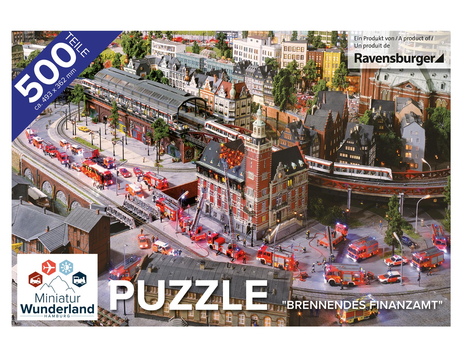 Puzzle "Brennendes Finanzamt" 500 Teile von Ravensburger Puzzle "Brennendes Finanzamt" 500 Teile von Ravensburger