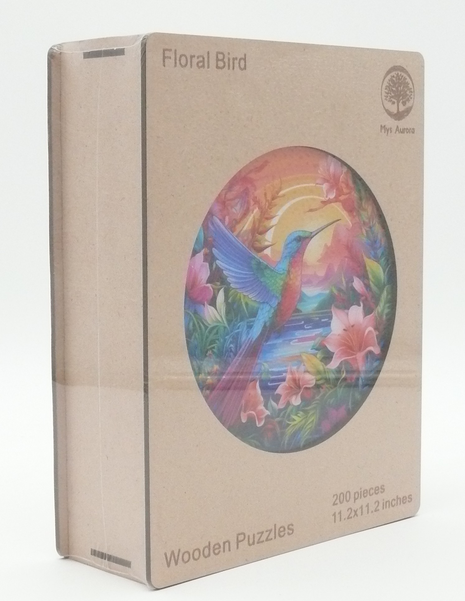 Wooden Puzzle – "Hummingbird" – 200 Pieces