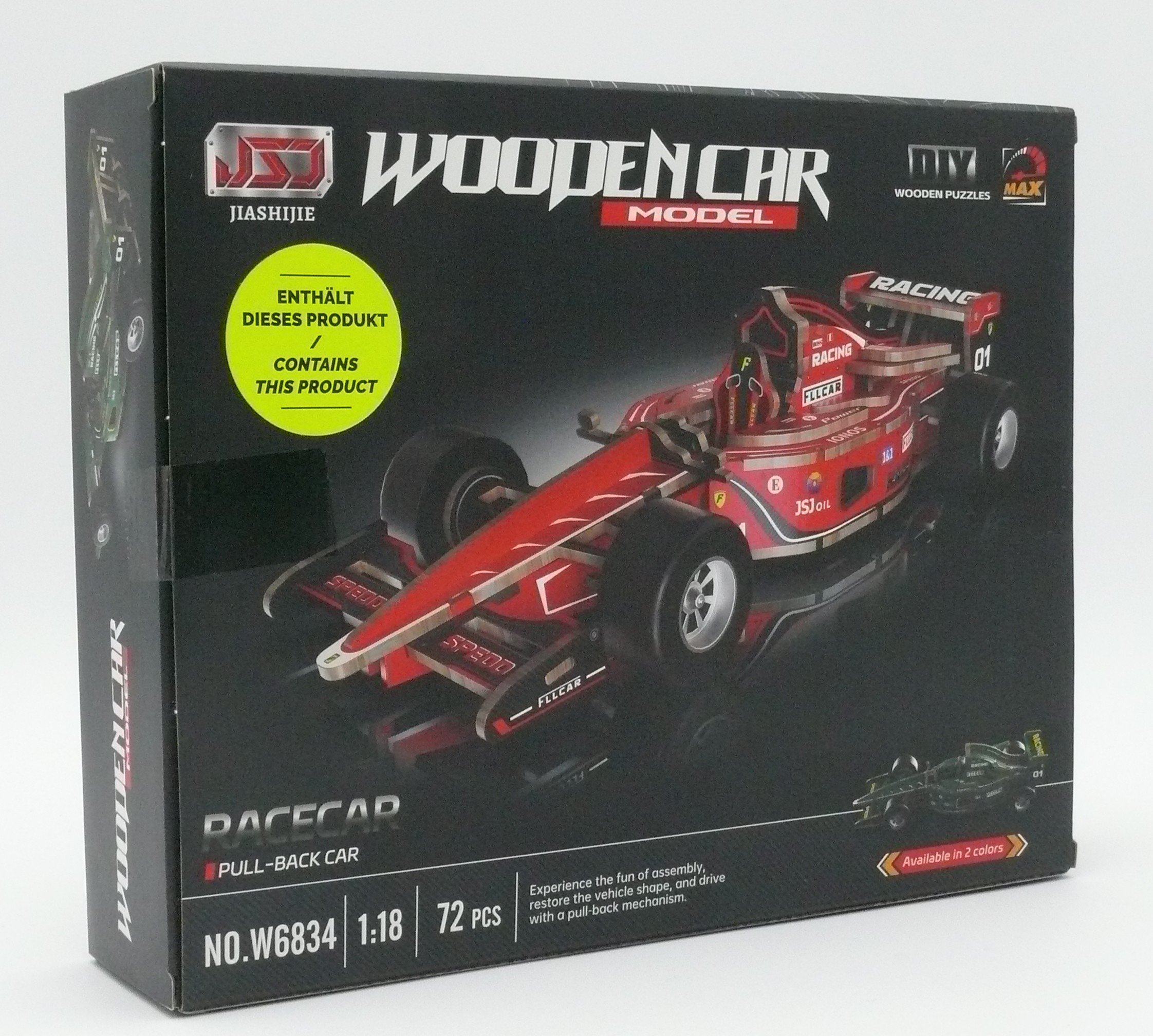 Holzbausatz - Formel-Rennwagen 1:18
