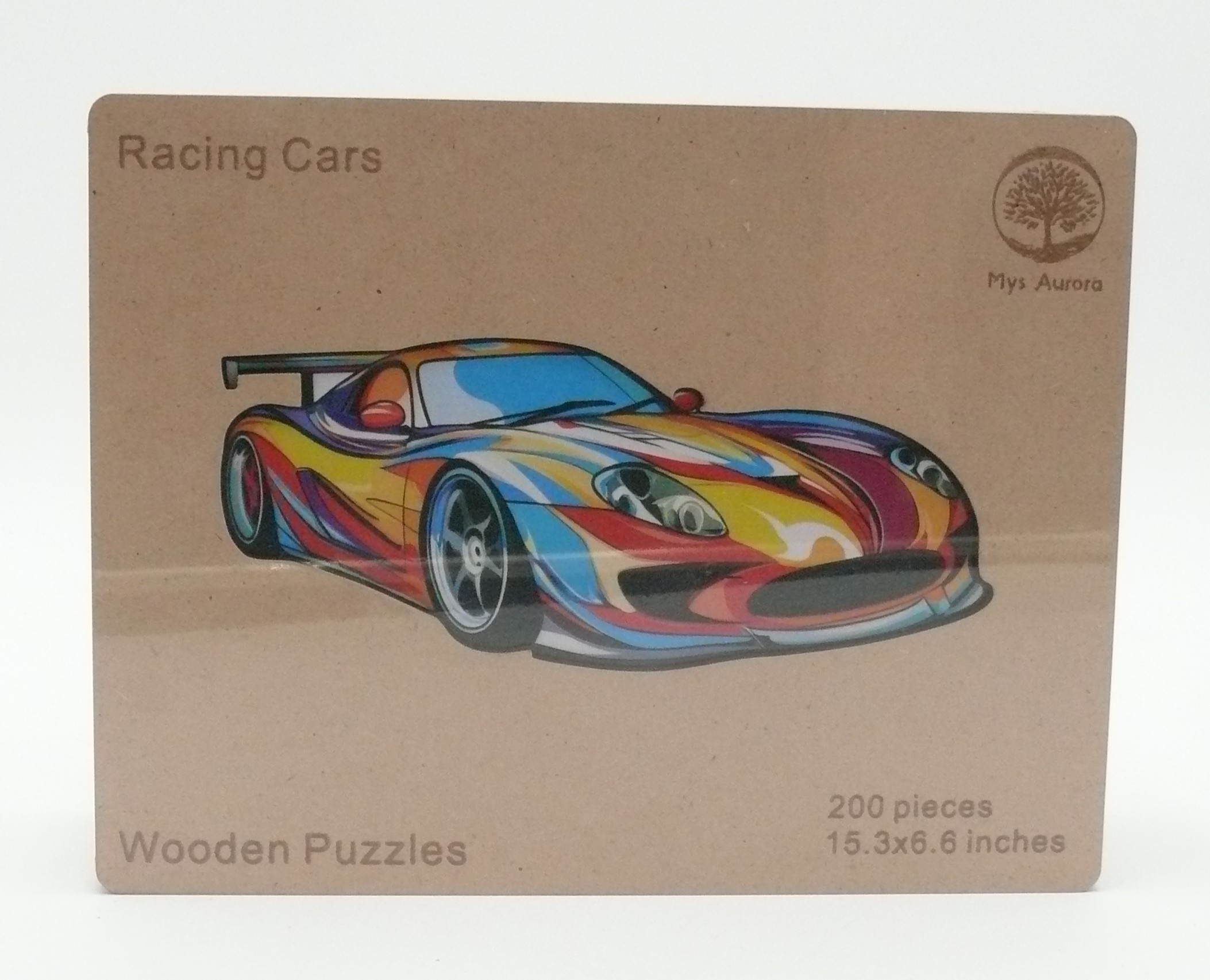 Wooden Puzzle – "Racecar" – 200 Pieces
