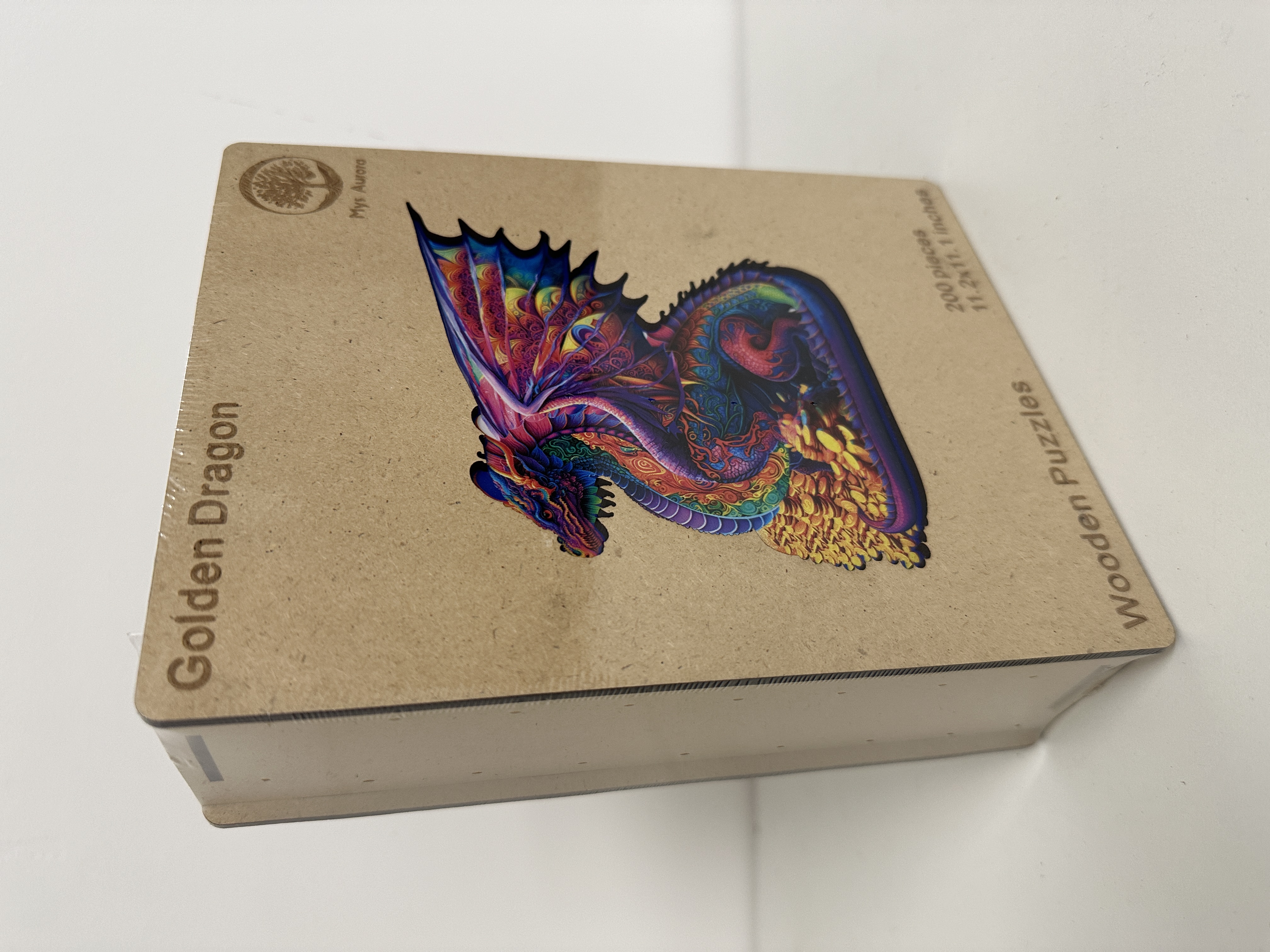 Holzpuzzle - Drache "Golden Dragon" - 200 Teile