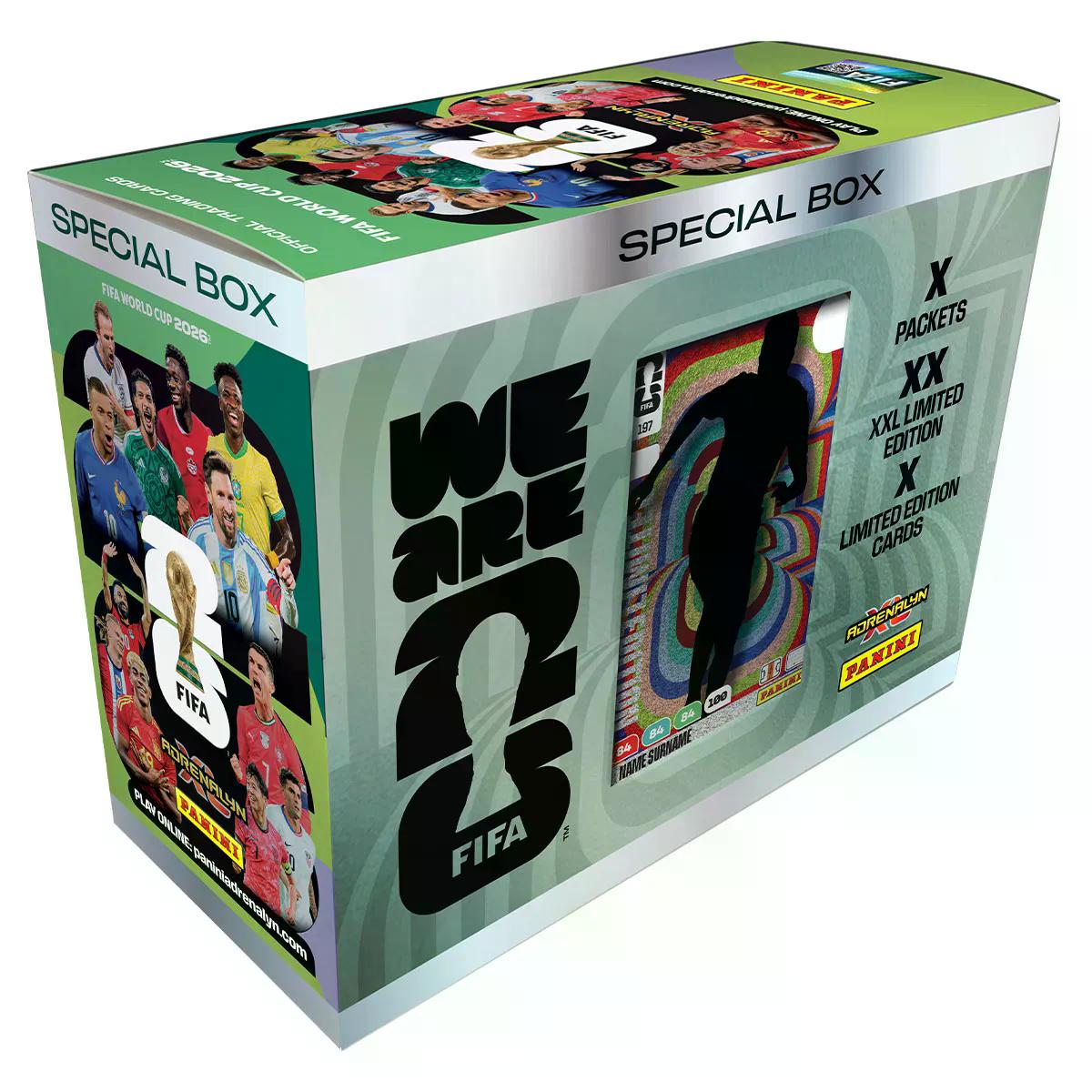 Panini WM 2026 Adrenalyn XL SPECIAL BOX (8 Packs, Poster etc.)