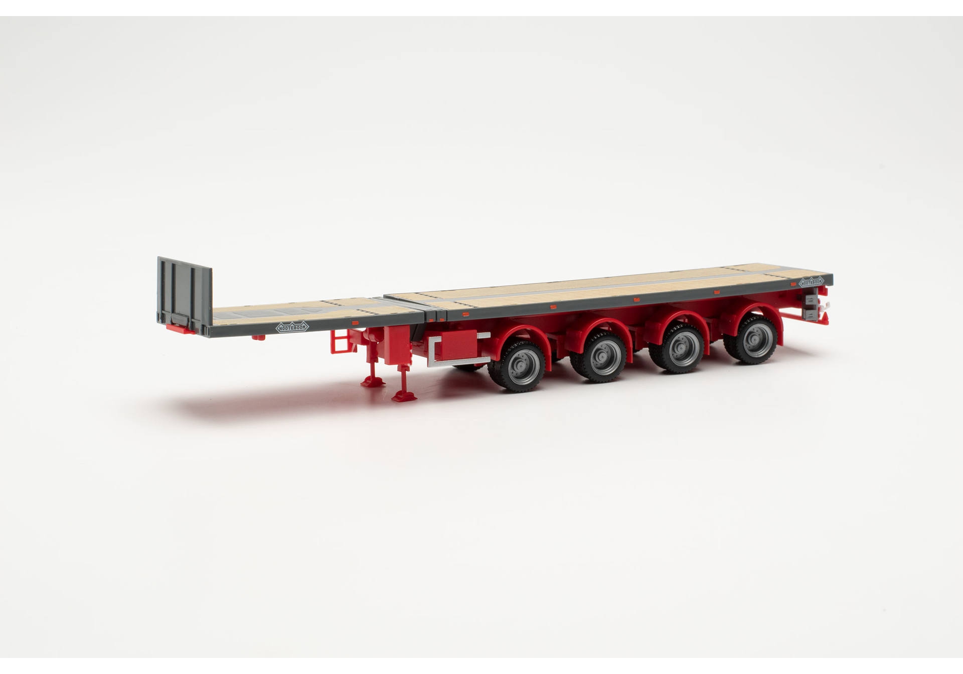 Herpa 076203-008 Teletrailer 4-achs Grau Modellfahrzeug H0 1:87