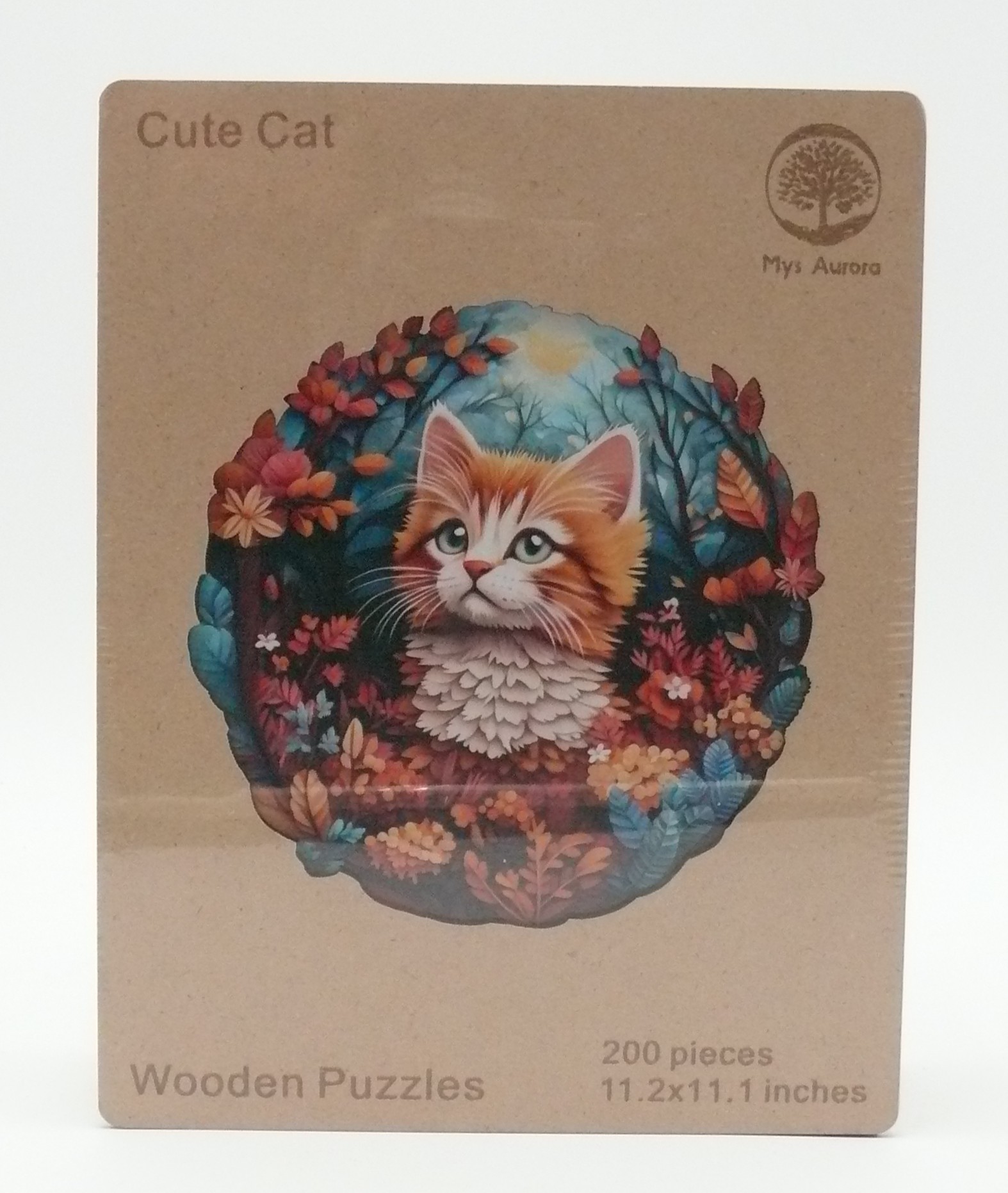 Wooden Puzzle – "Cat" – 200 Pieces