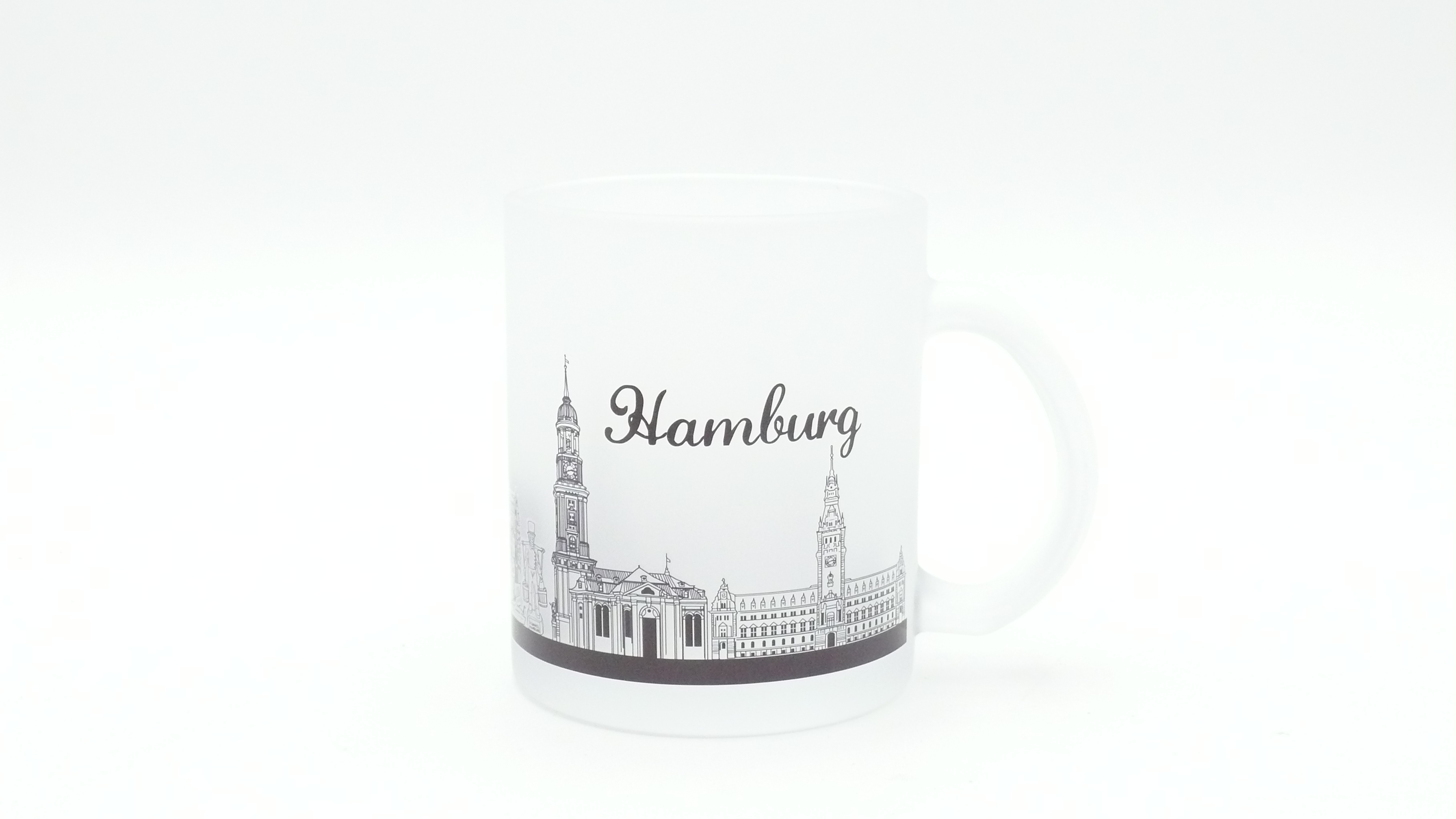 Mug – Glass – Hamburg Skyline