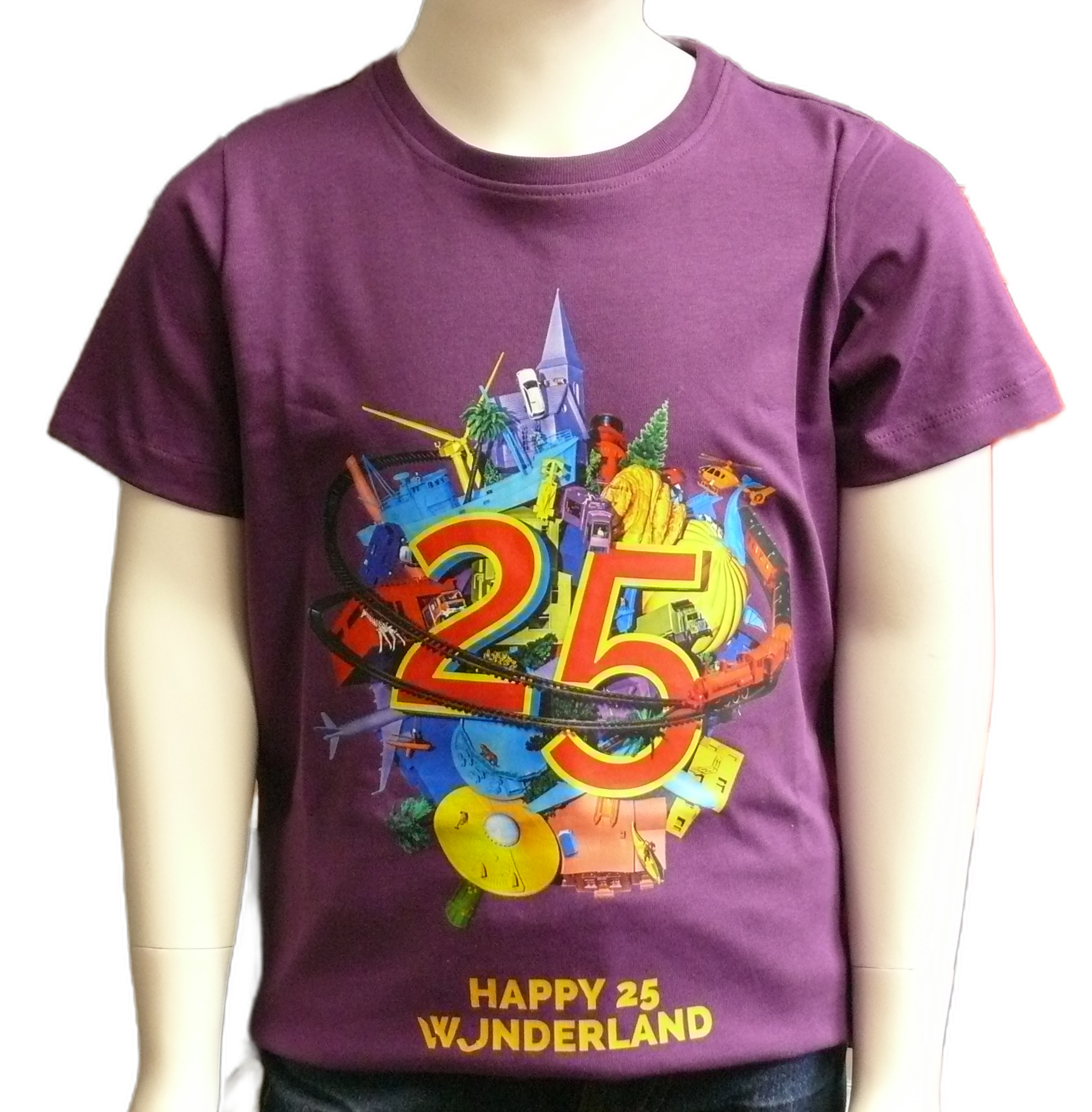 T-Shirt Kids– 25 Years of Miniatur Wunderland – Signet, purple