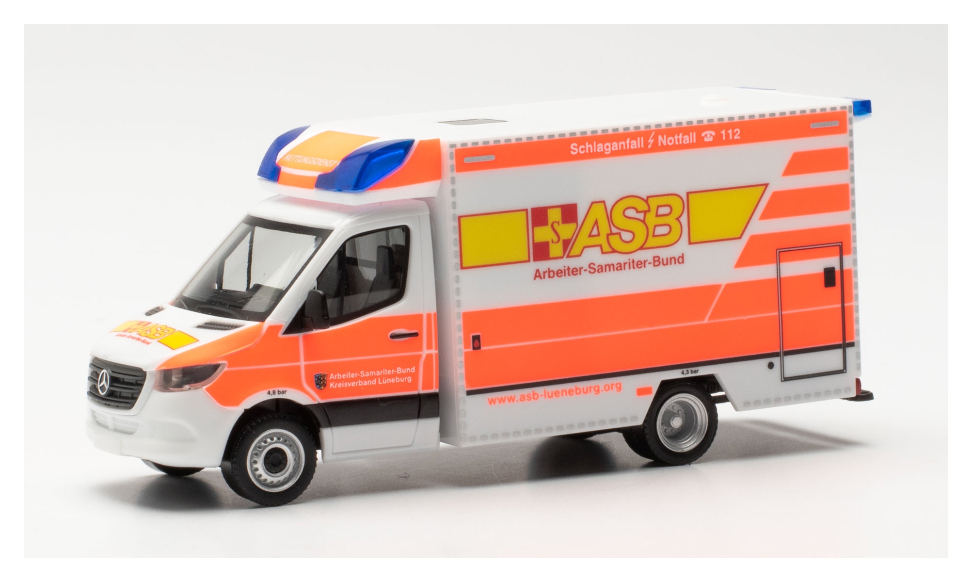 Herpa 945691 MB Sprinter 18 Fahrtec RTW ABS Modellfahrzeug H0 1:87