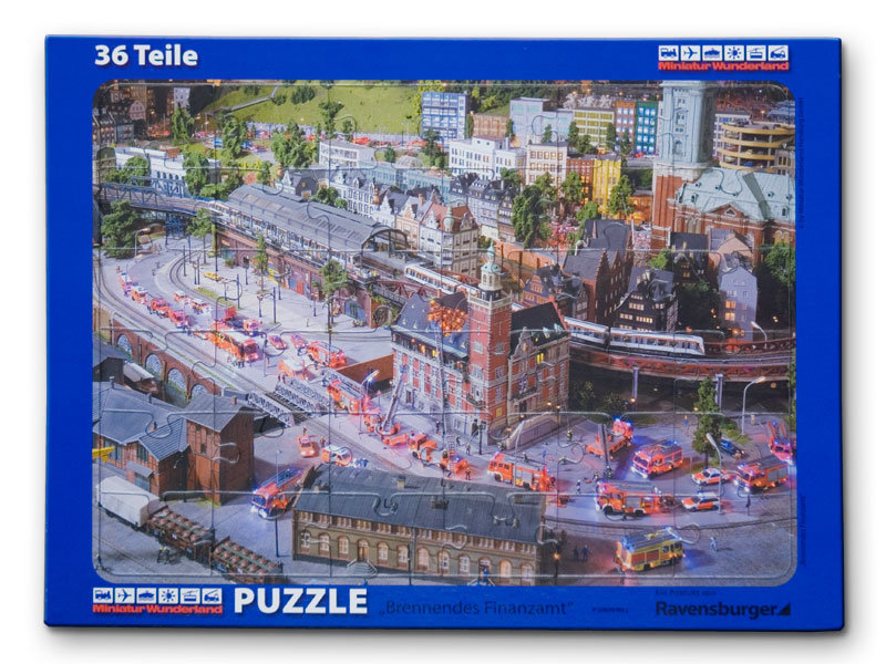 Puzzle "Brennendes Finanzamt" 36 Teile  Puzzle "Brennendes Finanzamt" 36 Teile