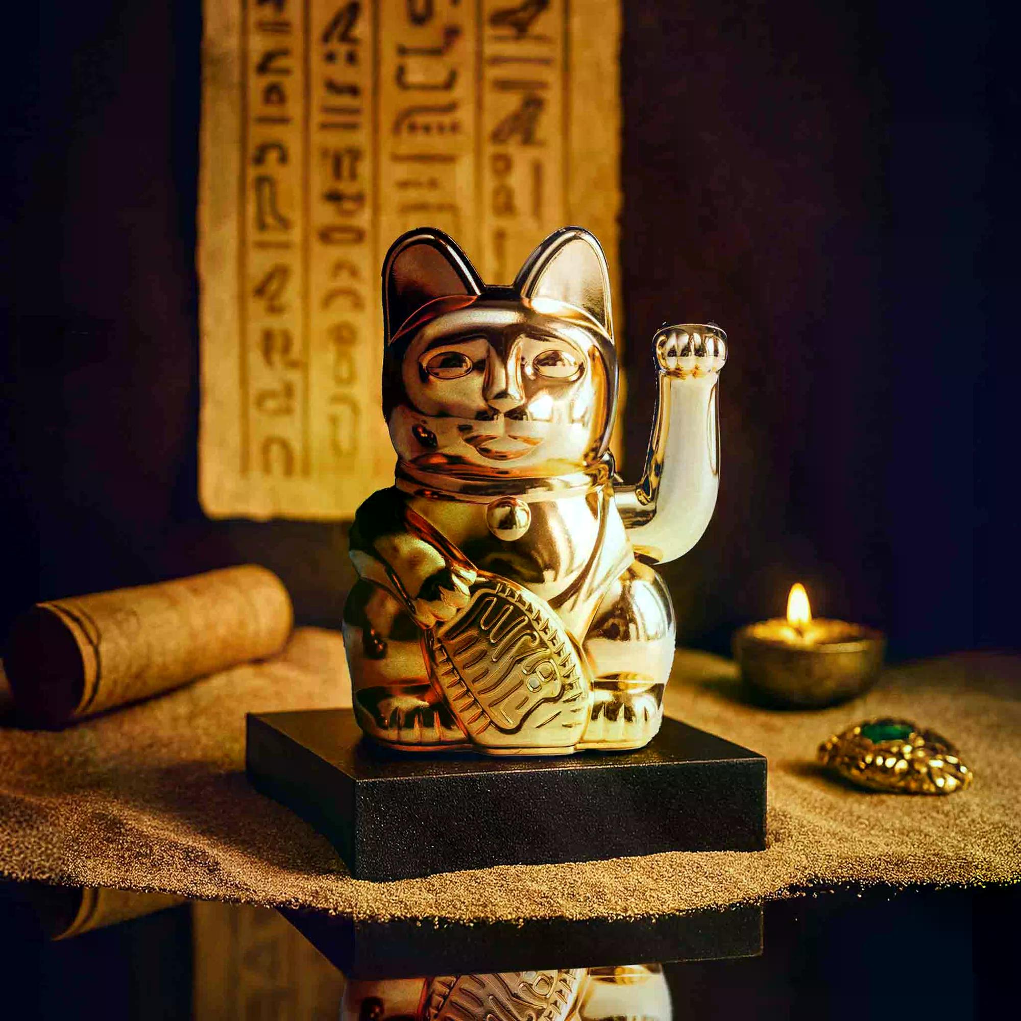 Winkekatze / Maneki Neko | Mini - Shiny Gold