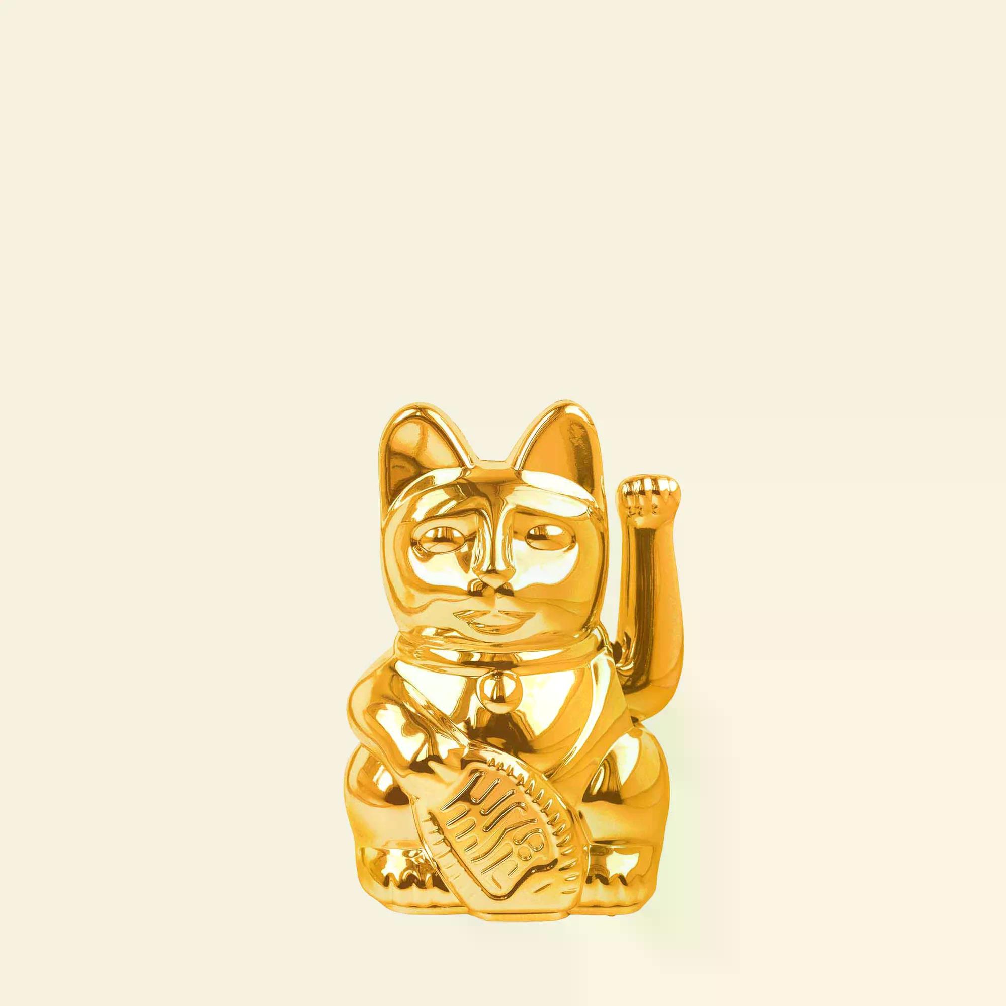 Winkekatze / Maneki Neko | Mini - Shiny Gold