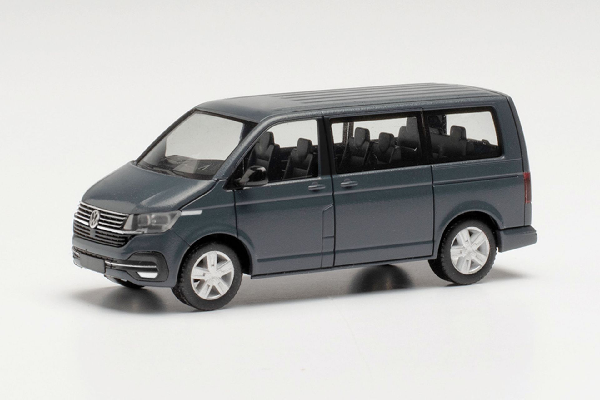 Herpa 096782 VW T6.1 Caravelle, grau Modellfahrzeug H0 1:87