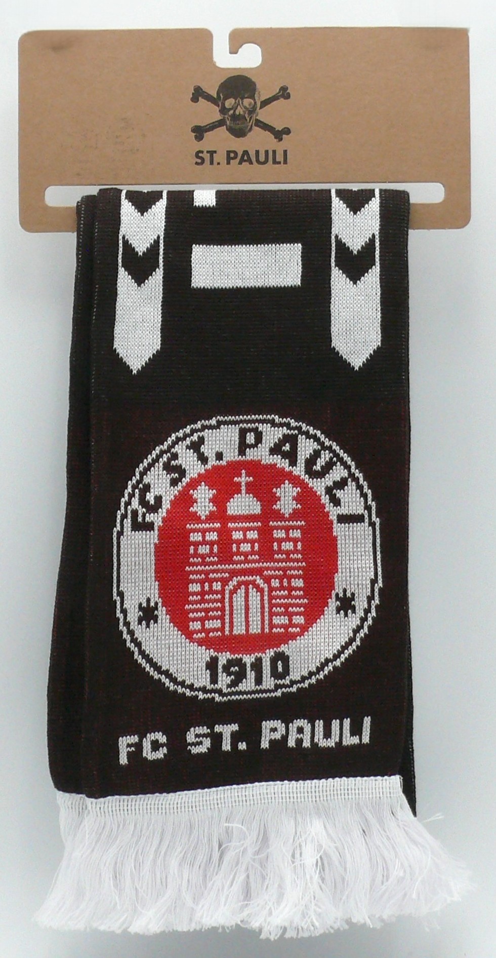 St. Pauli Schal mit Logo (braun / weiß)