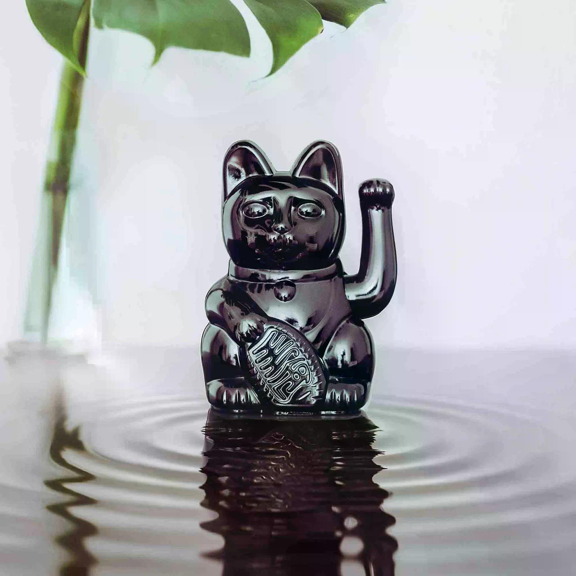 Winkekatze / Maneki Neko | Mini - Shiny Black