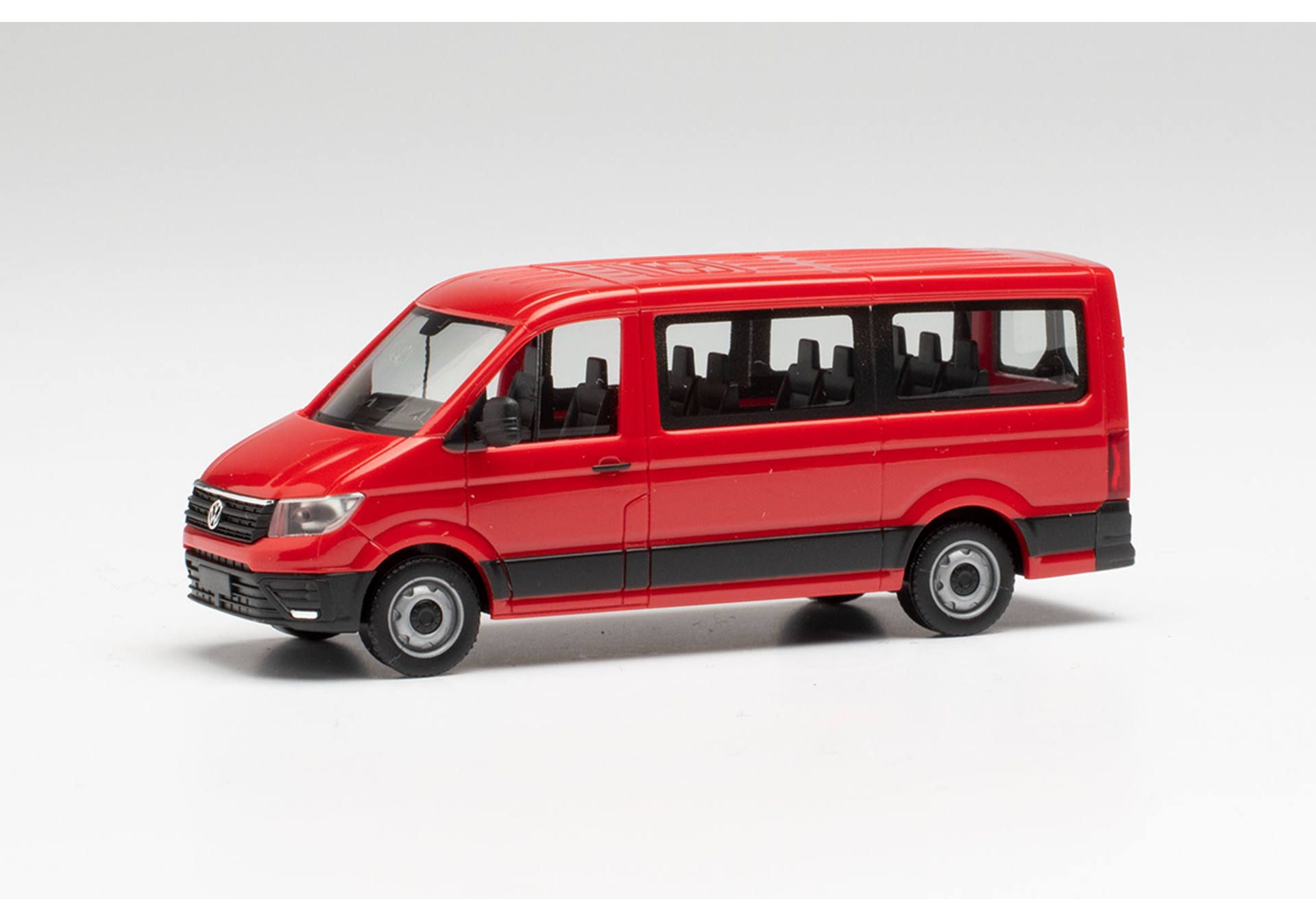 Herpa 095846 VW Crafter Bus FD rot Modellfahrzeug H0 1:87