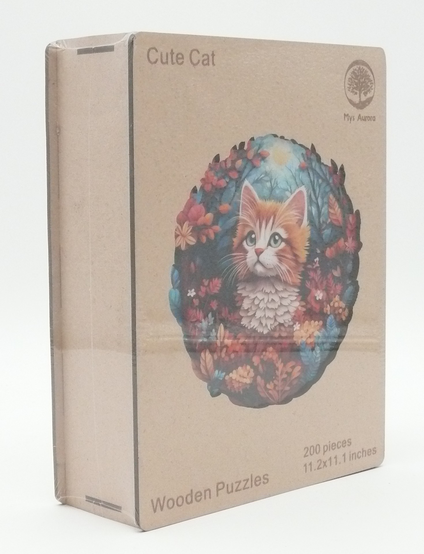 Wooden Puzzle – "Cat" – 200 Pieces