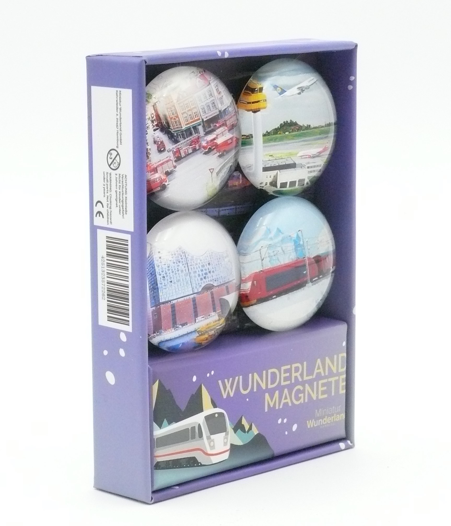 Set of 4 Miniatur Wunderland Magnets in Box