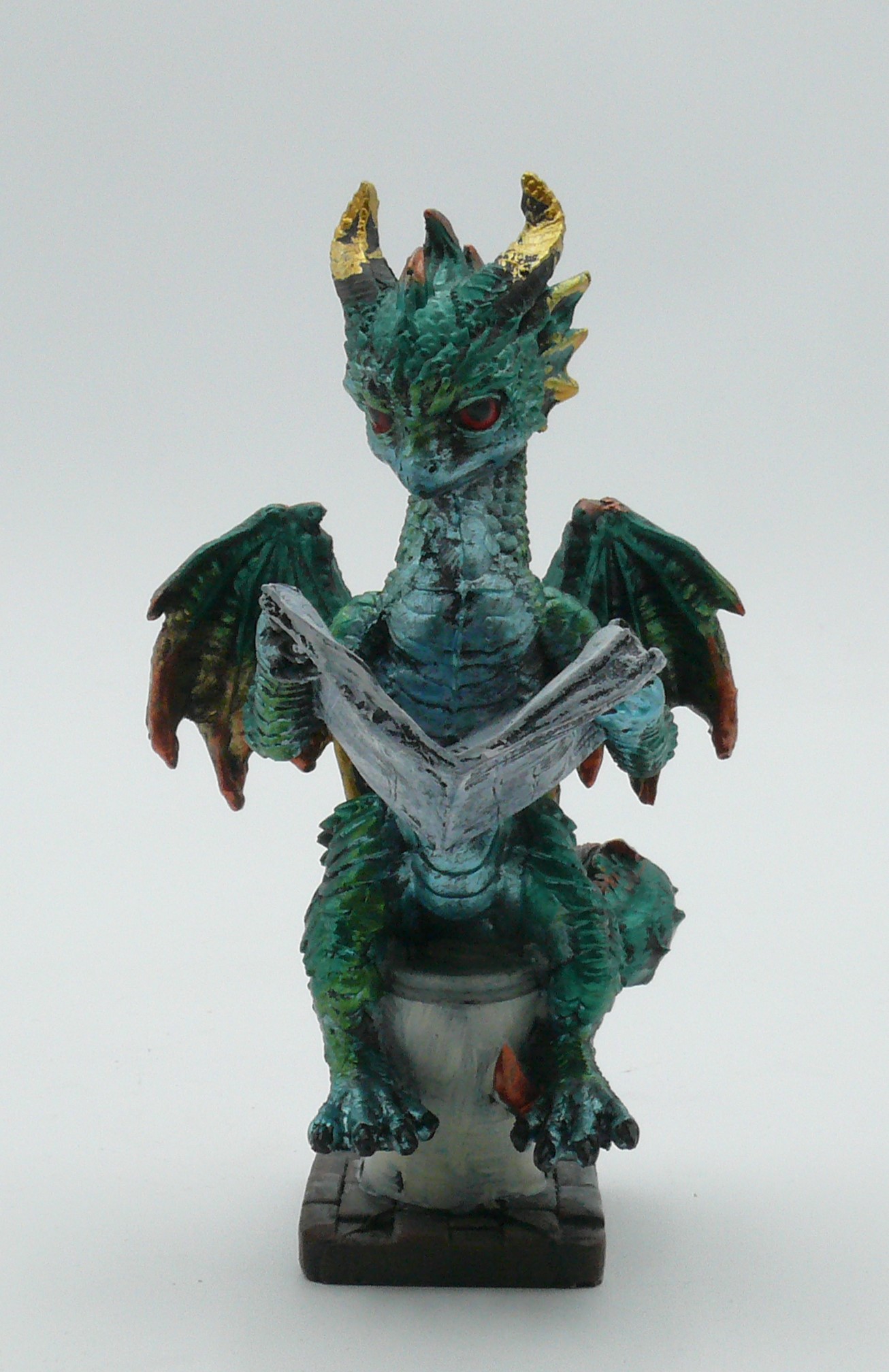 Drache auf Toilette