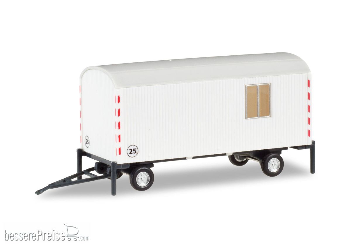 Herpa 076395-002 Bauwagen kommunal, weiß  Herpa 076395-002 Bauwagen kommunal, weiß