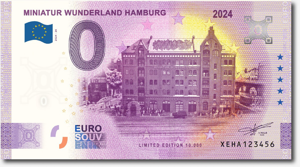 Euro-Souvenirschein Motiv "Neue Speicherstadt" (2024-26)