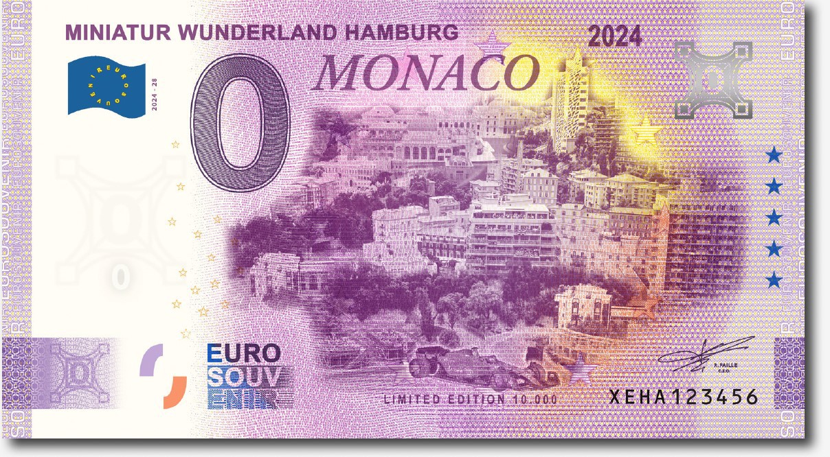 Euro-Souvenirschein Motiv "Monaco" (2024-28)