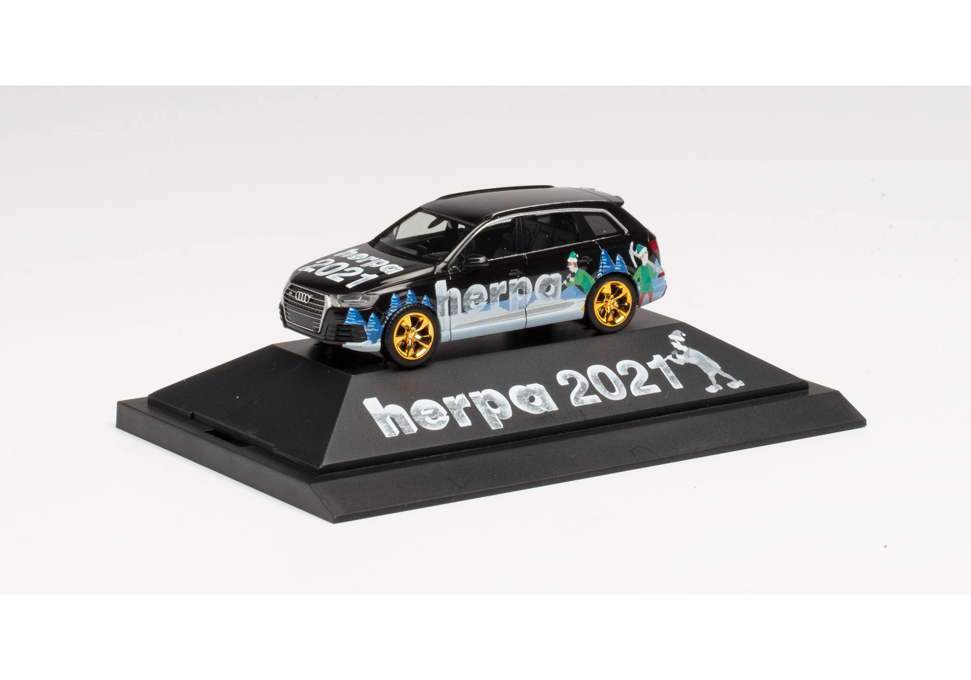 Herpa 102179 Audi Q7 Weihnachts-PKW 2021 Modellfahrzeug H0 1:87
