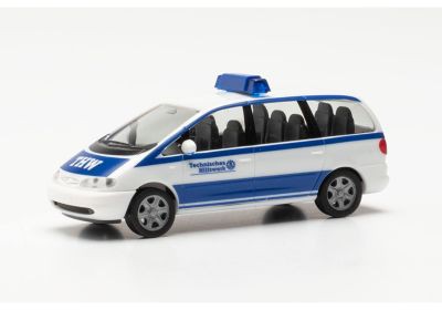 Herpa 097154 Ford Galaxy THW, weiß/blau